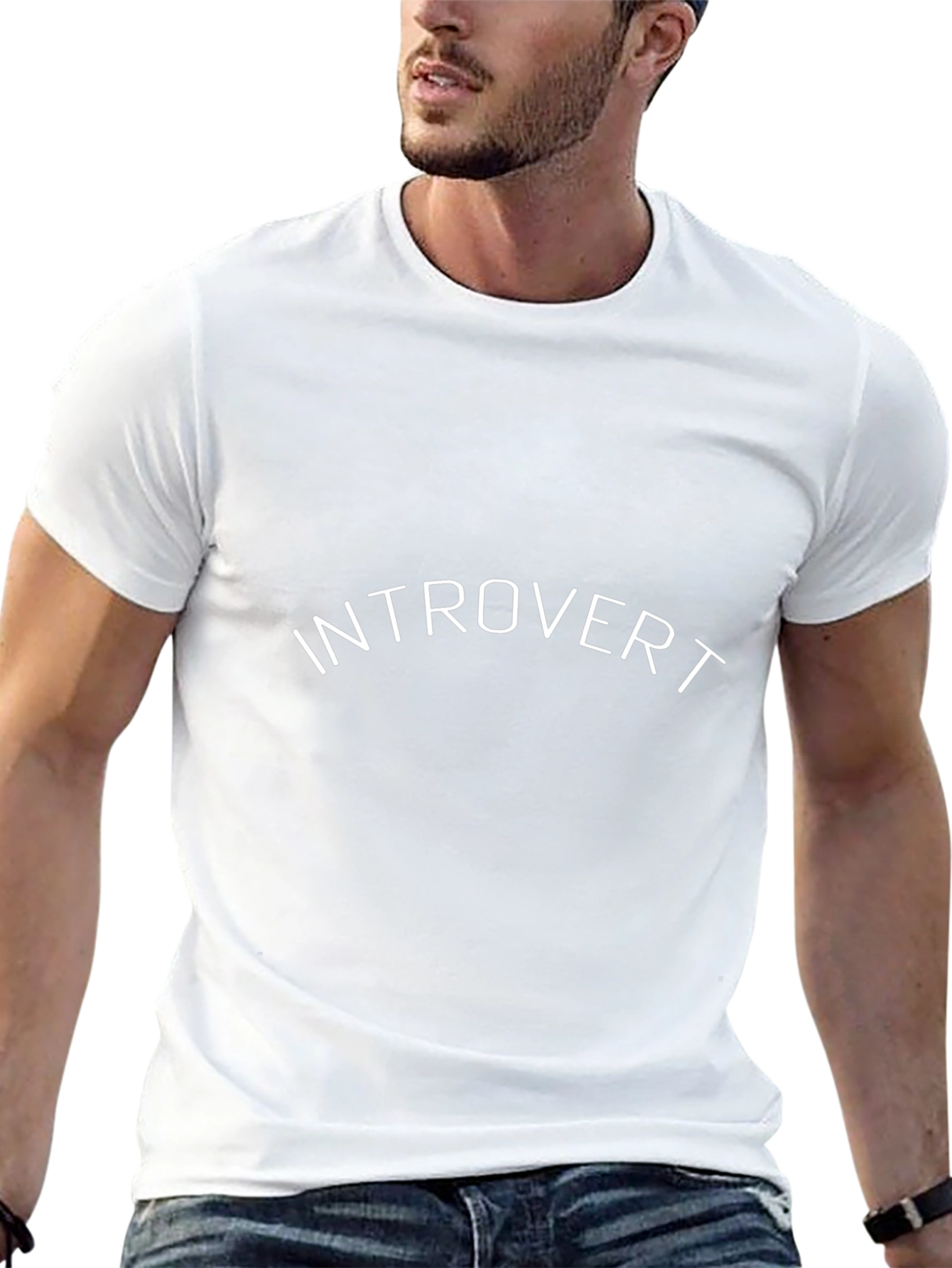 Introvert Graphic Tee - Soft Black Cotton T-Shirt