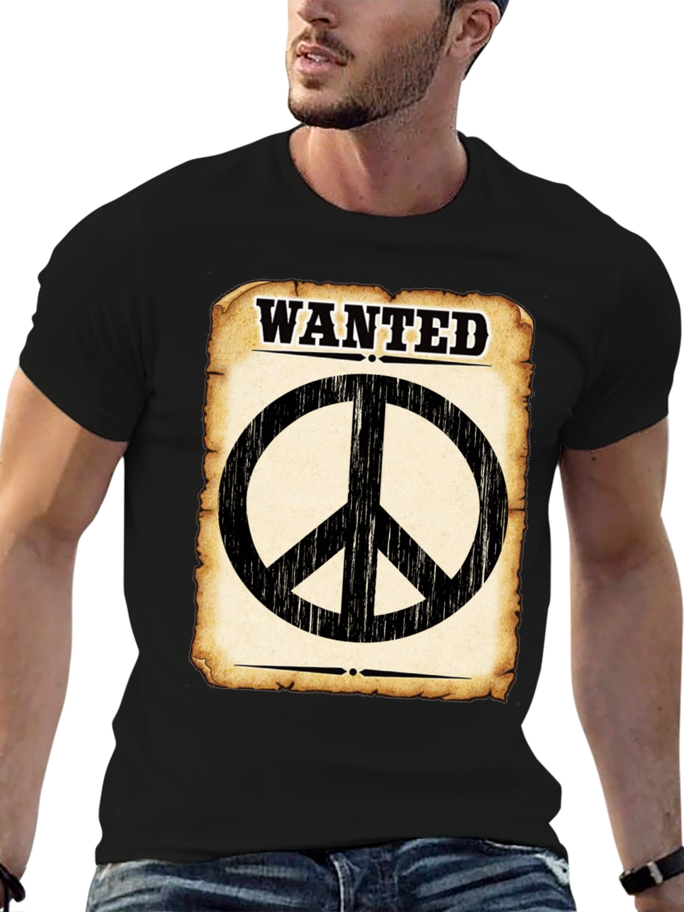 Wanted Peace Sign T-Shirt