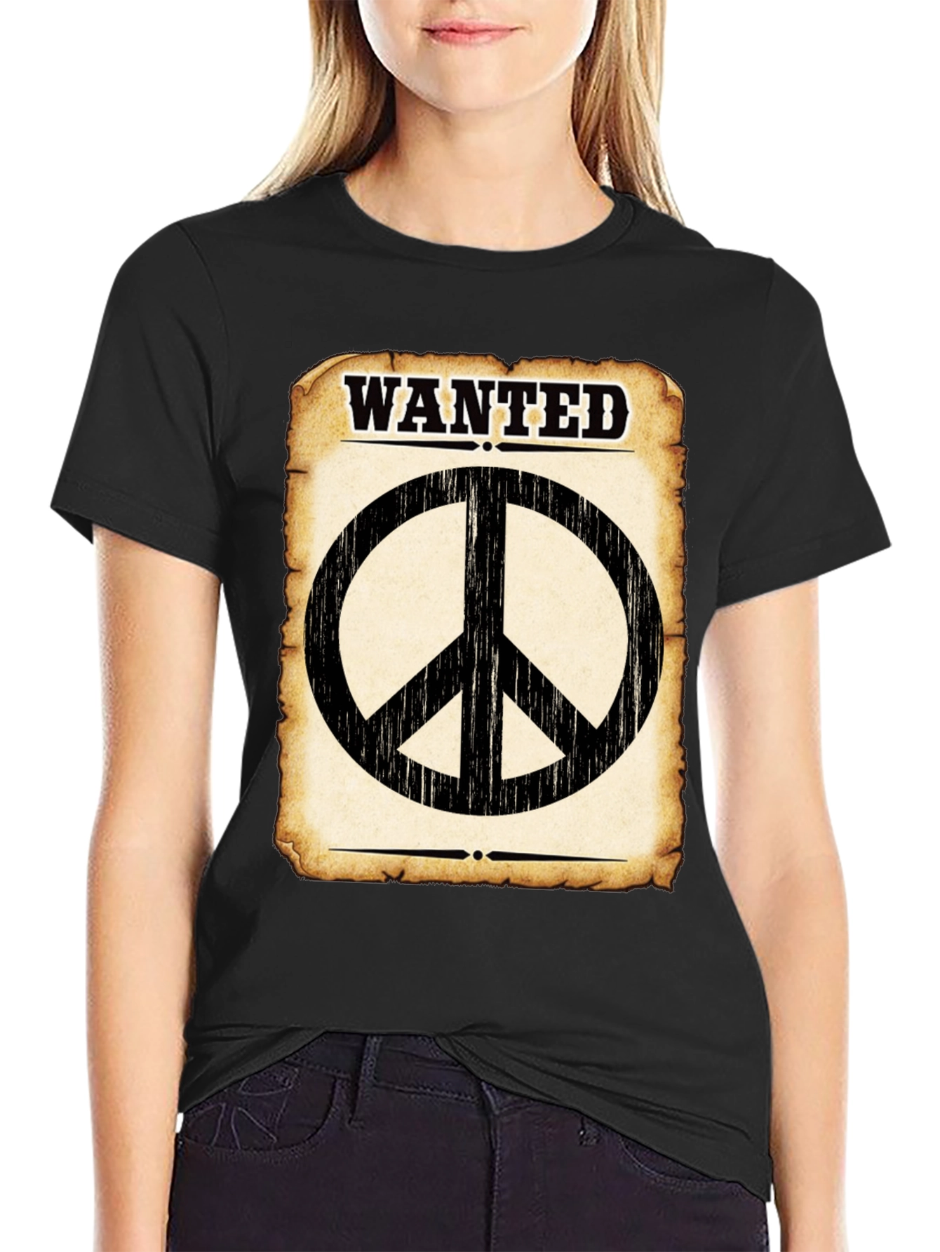 Wanted Peace Sign T-Shirt