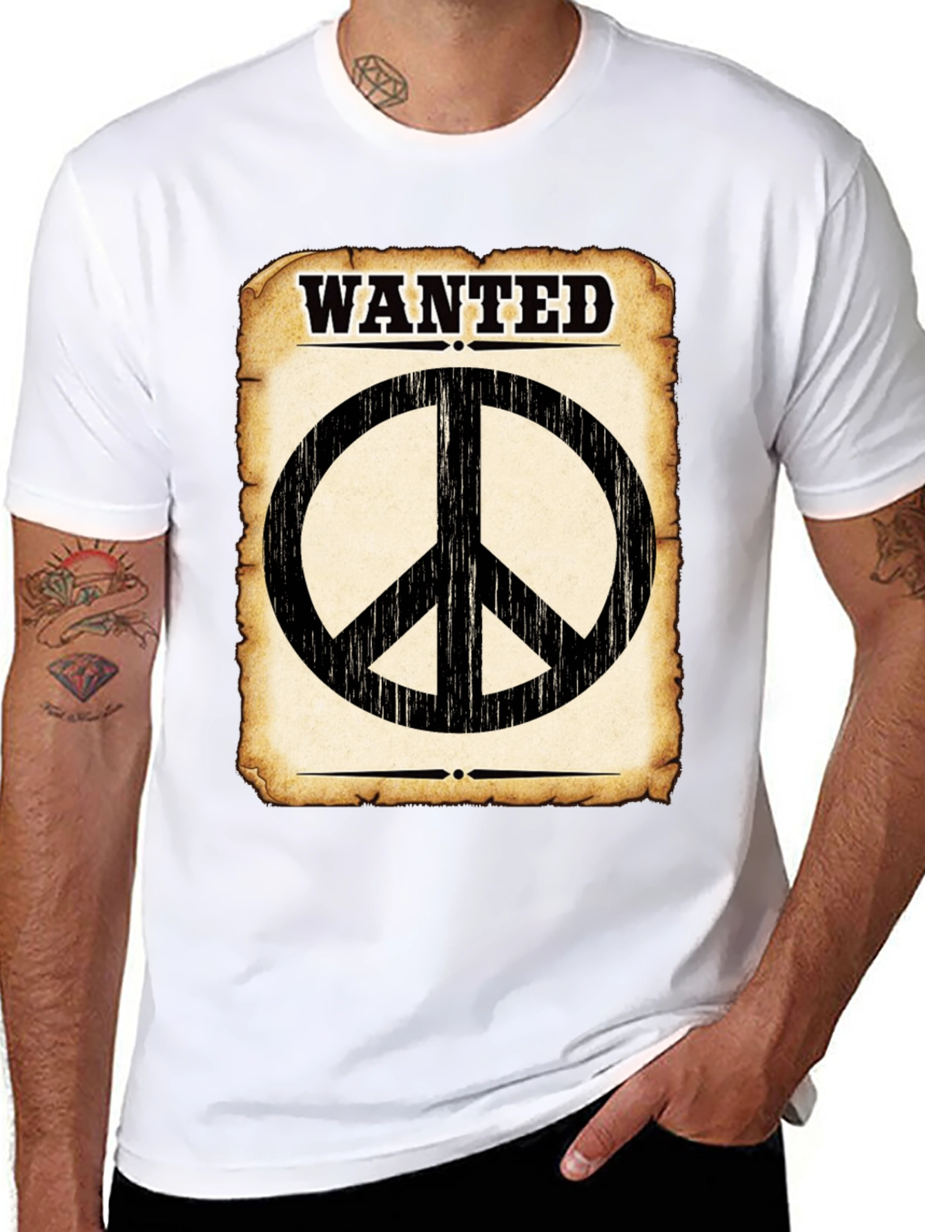 Wanted Peace Sign T-Shirt