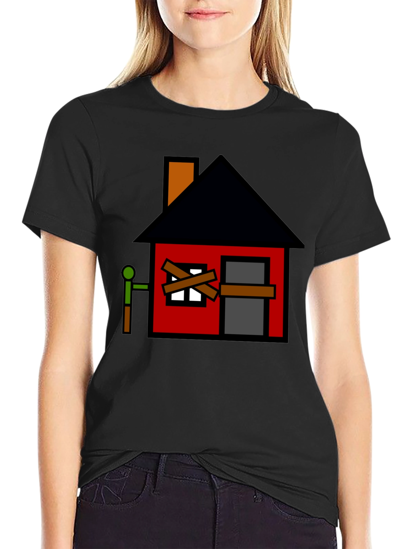 Boarded Up House Graphic T-Shirt