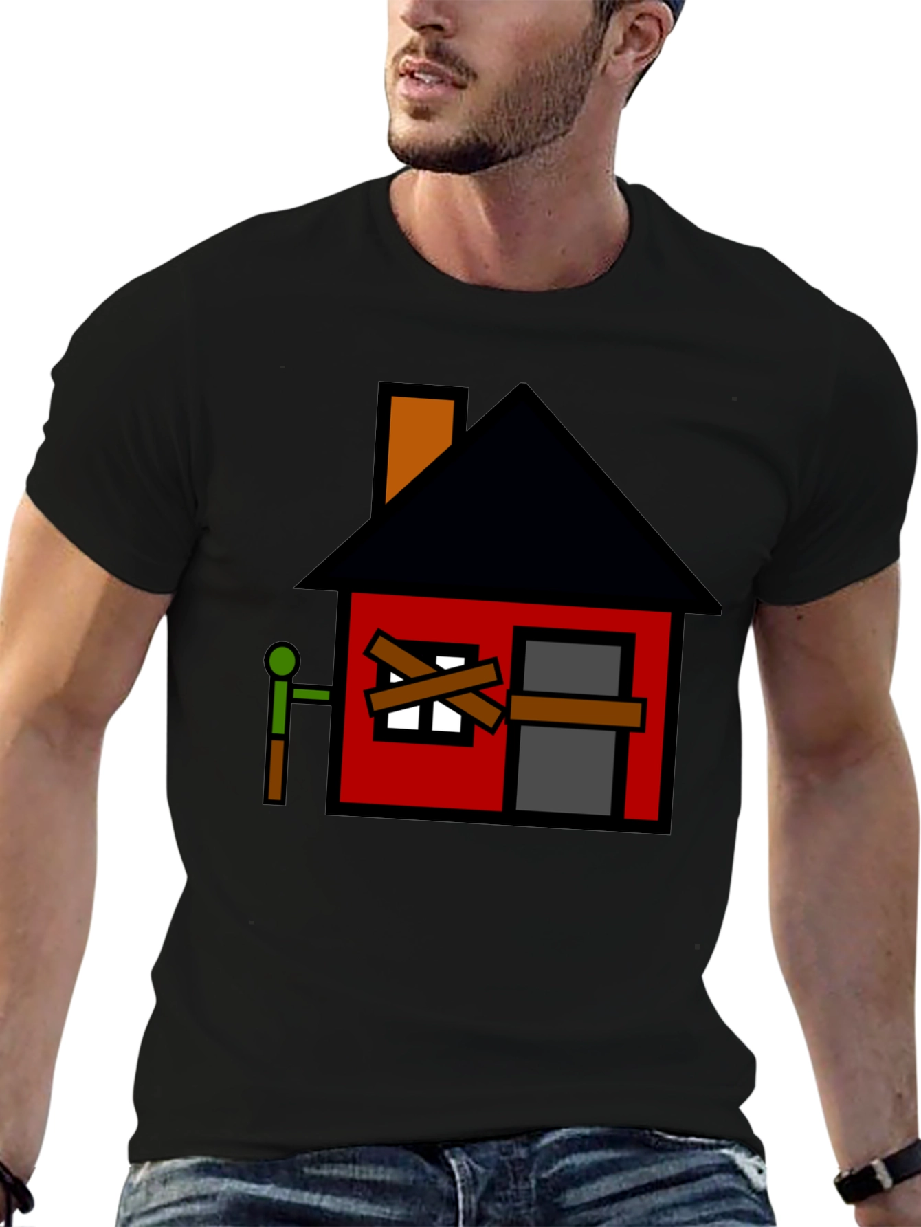 Boarded Up House Graphic T-Shirt
