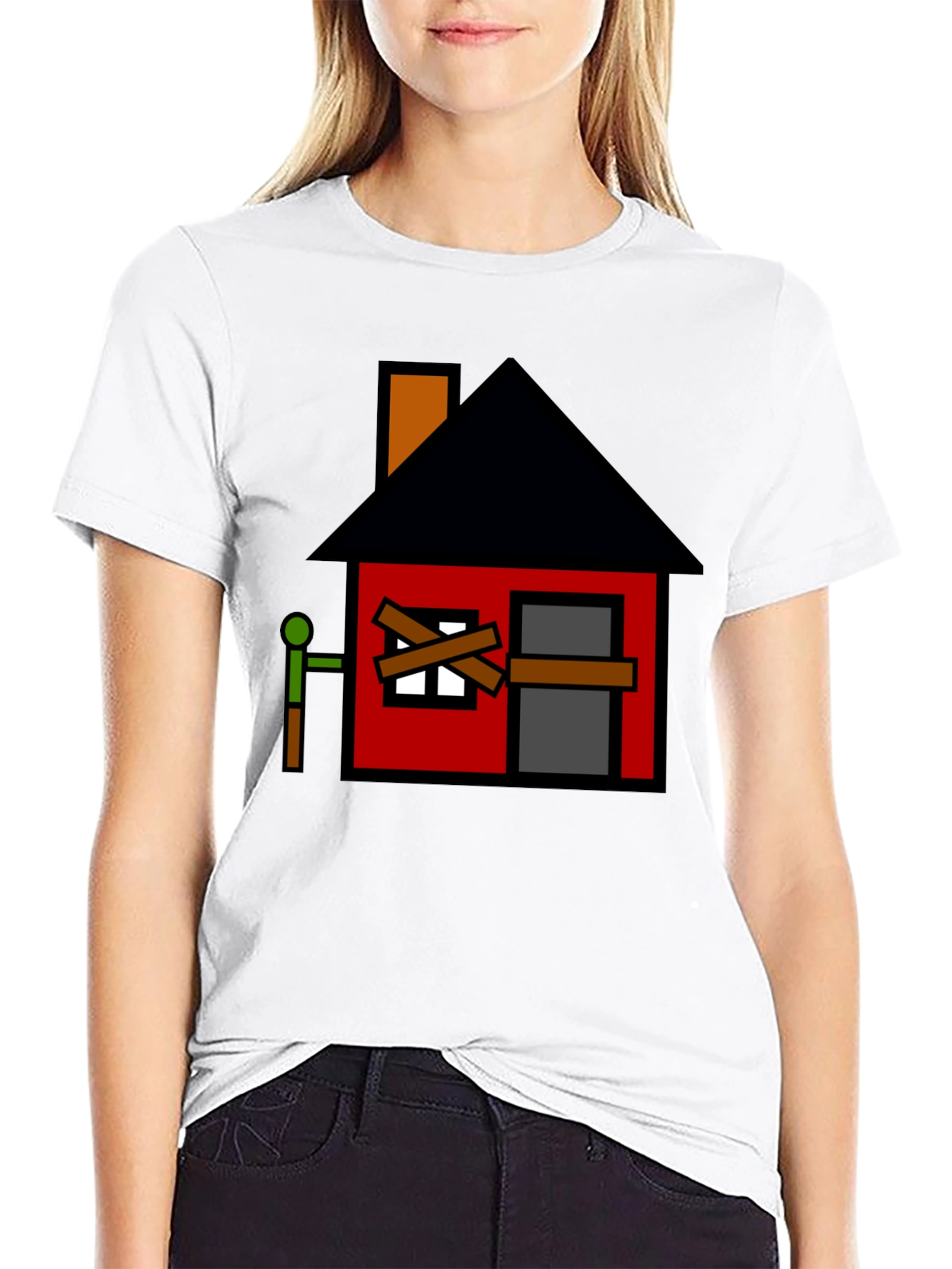 Boarded Up House Graphic T-Shirt