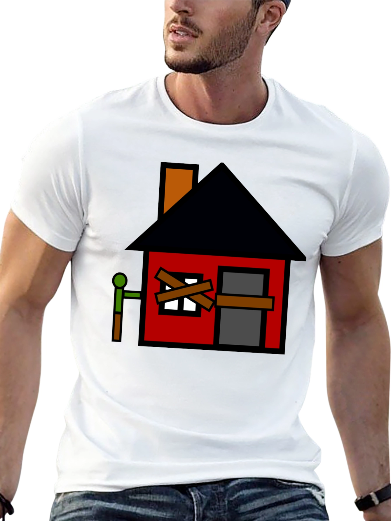 Boarded Up House Graphic T-Shirt
