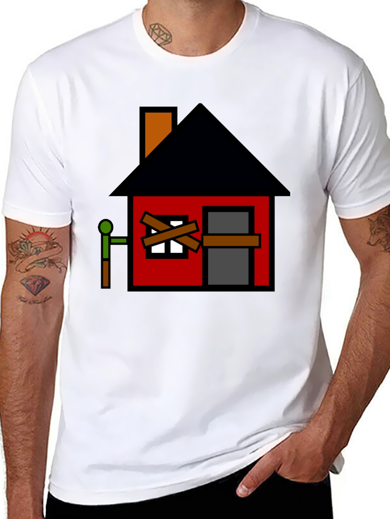 Boarded Up House Graphic T-Shirt