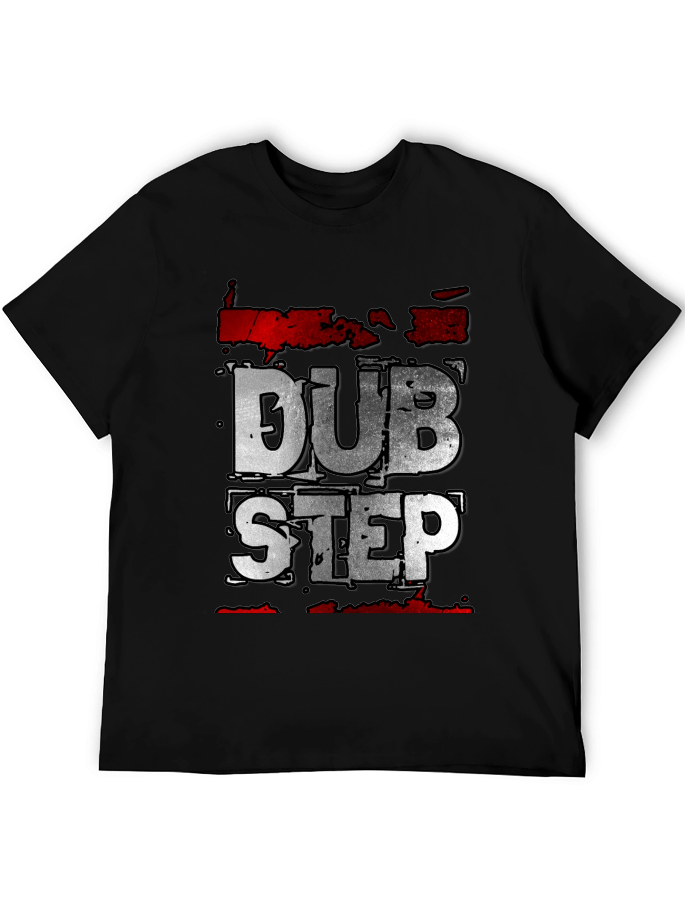 Dubstep Graphic Tee - Black Crew Neck