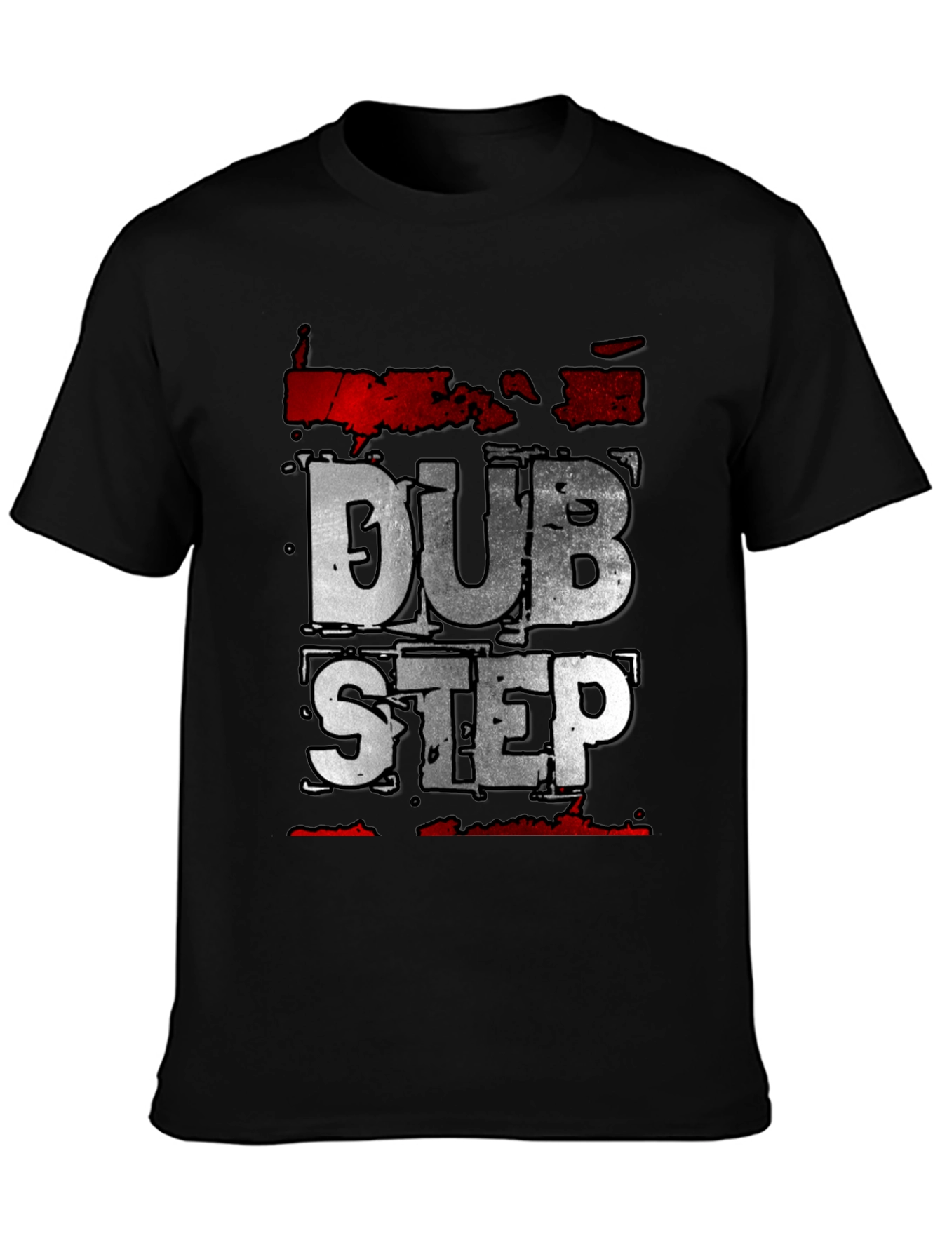 Dubstep Graphic Tee - Black Crew Neck