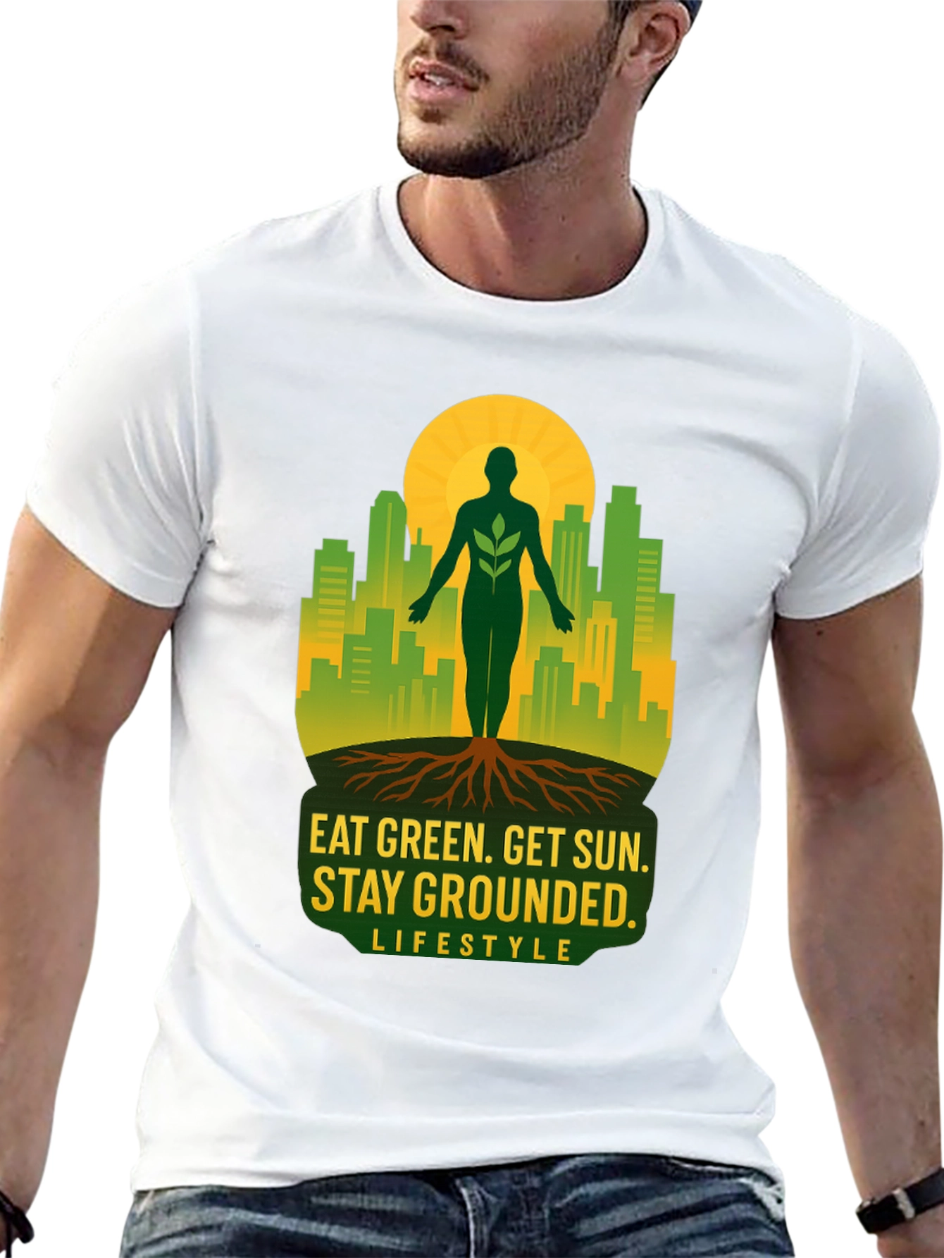 Eat Green Stay Grounded Graphic Tee