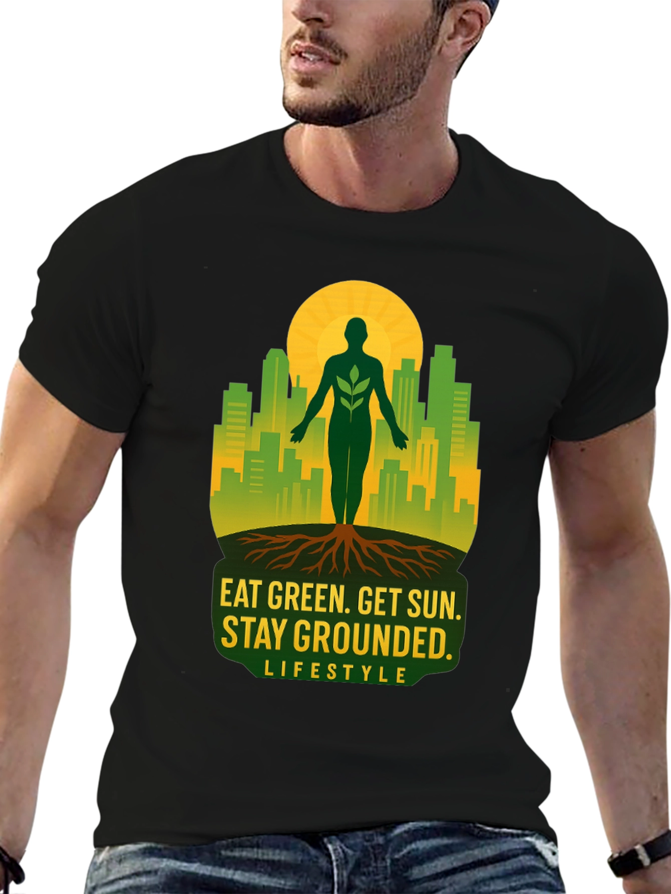 Eat Green Stay Grounded Graphic Tee