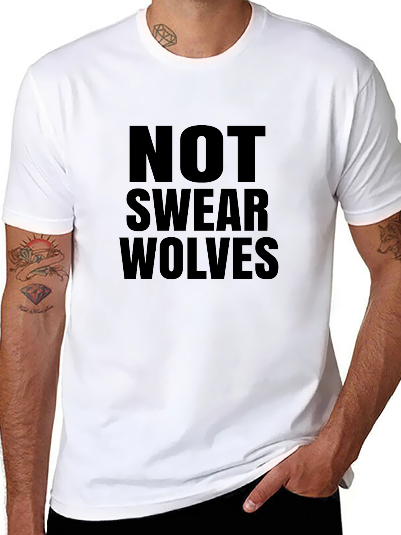 Not Swear Wolves Graphic Tee