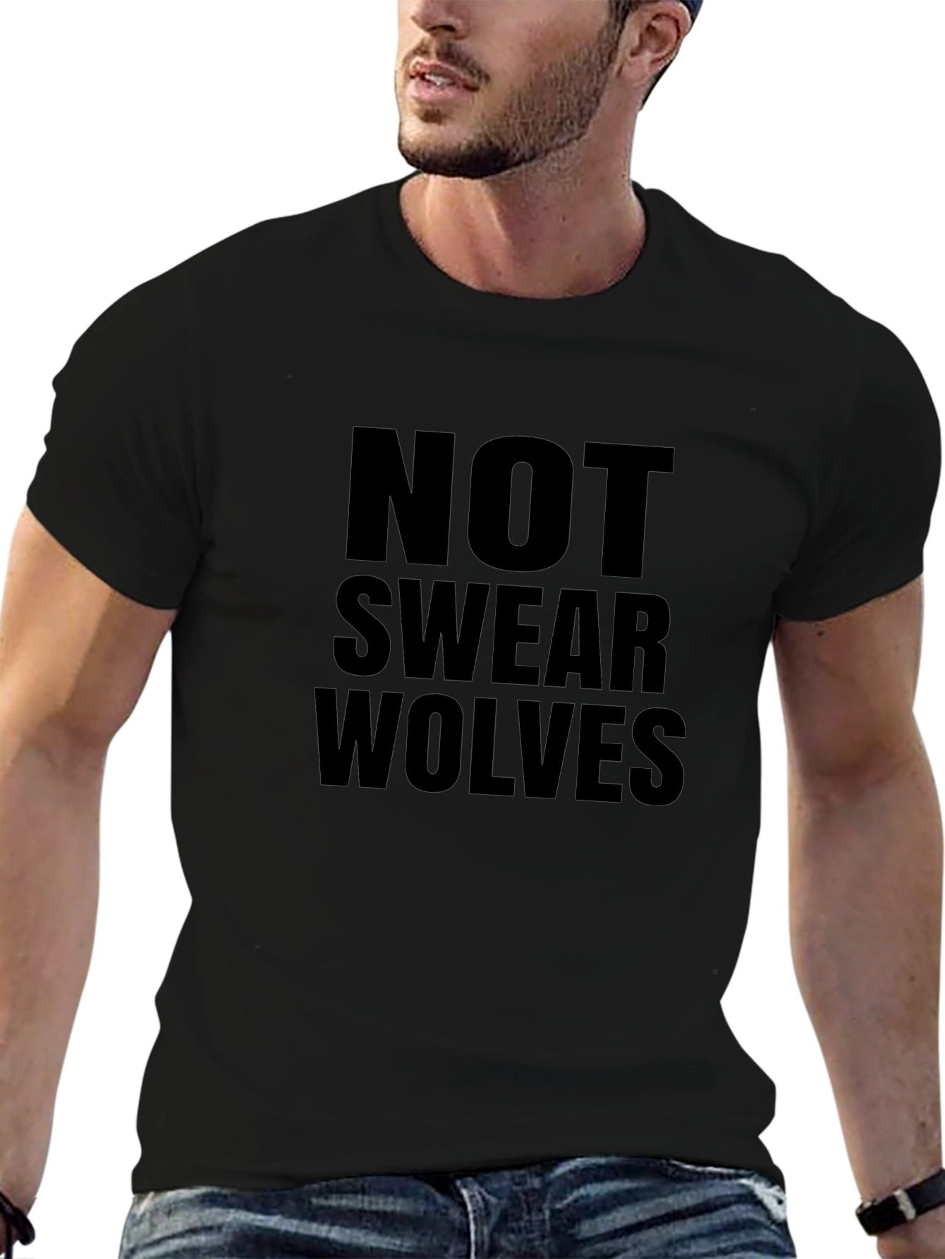 Not Swear Wolves Graphic Tee