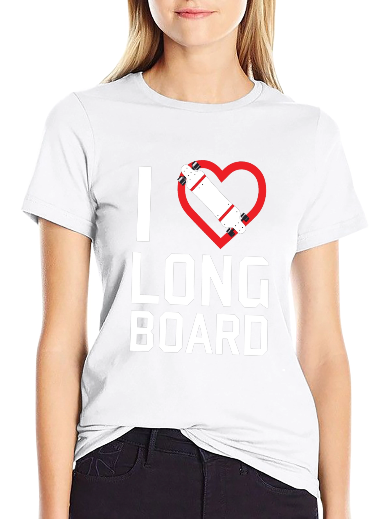 I Heart Longboard Graphic T-Shirt