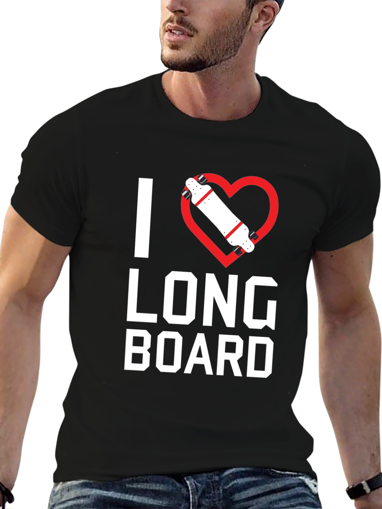I Heart Longboard Graphic T-Shirt