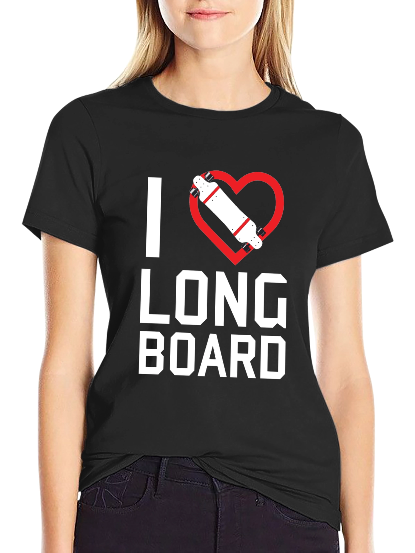 I Heart Longboard Graphic T-Shirt