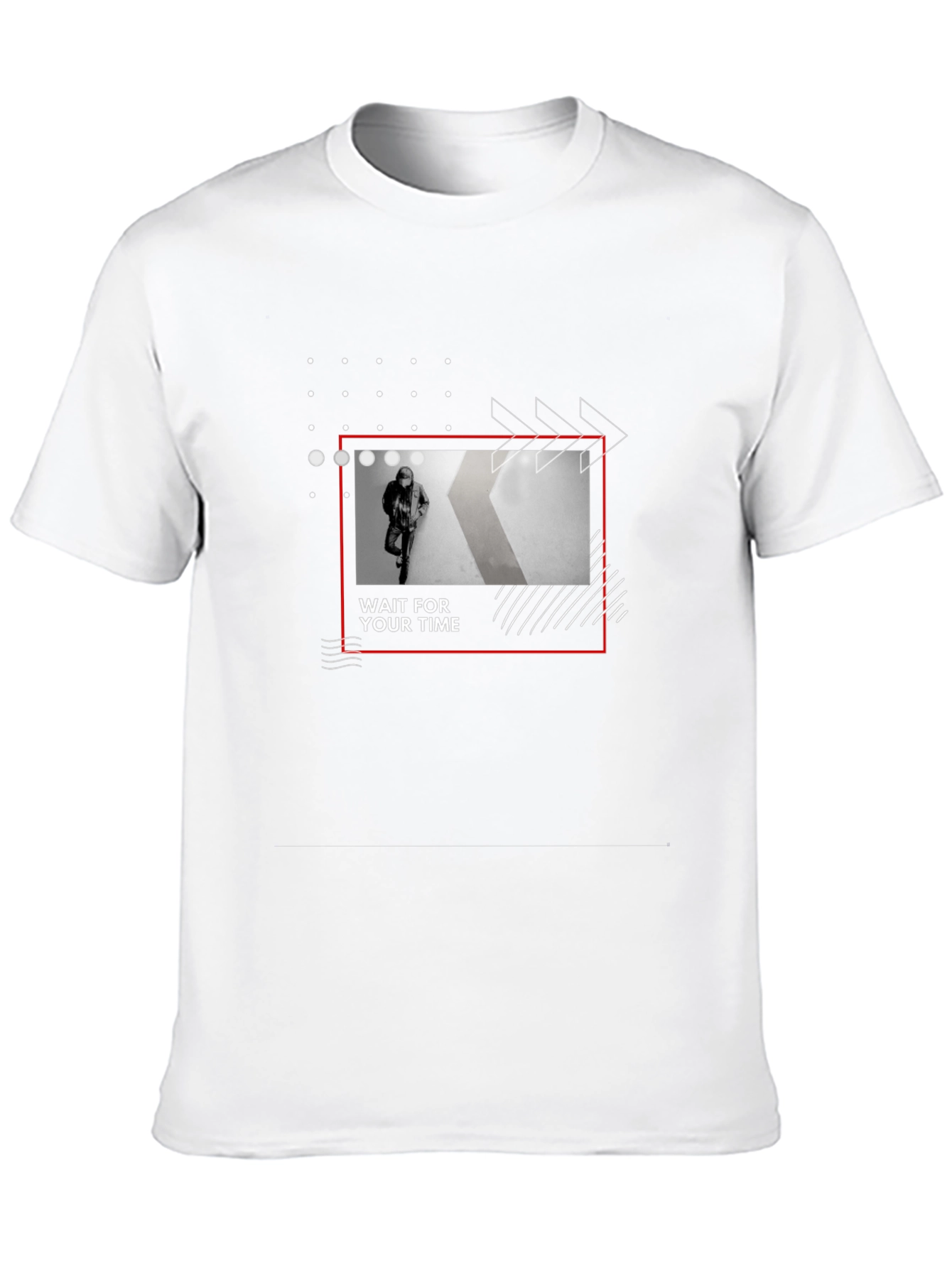 Trendy Wait For Your Time Graphic Black T-Shirt