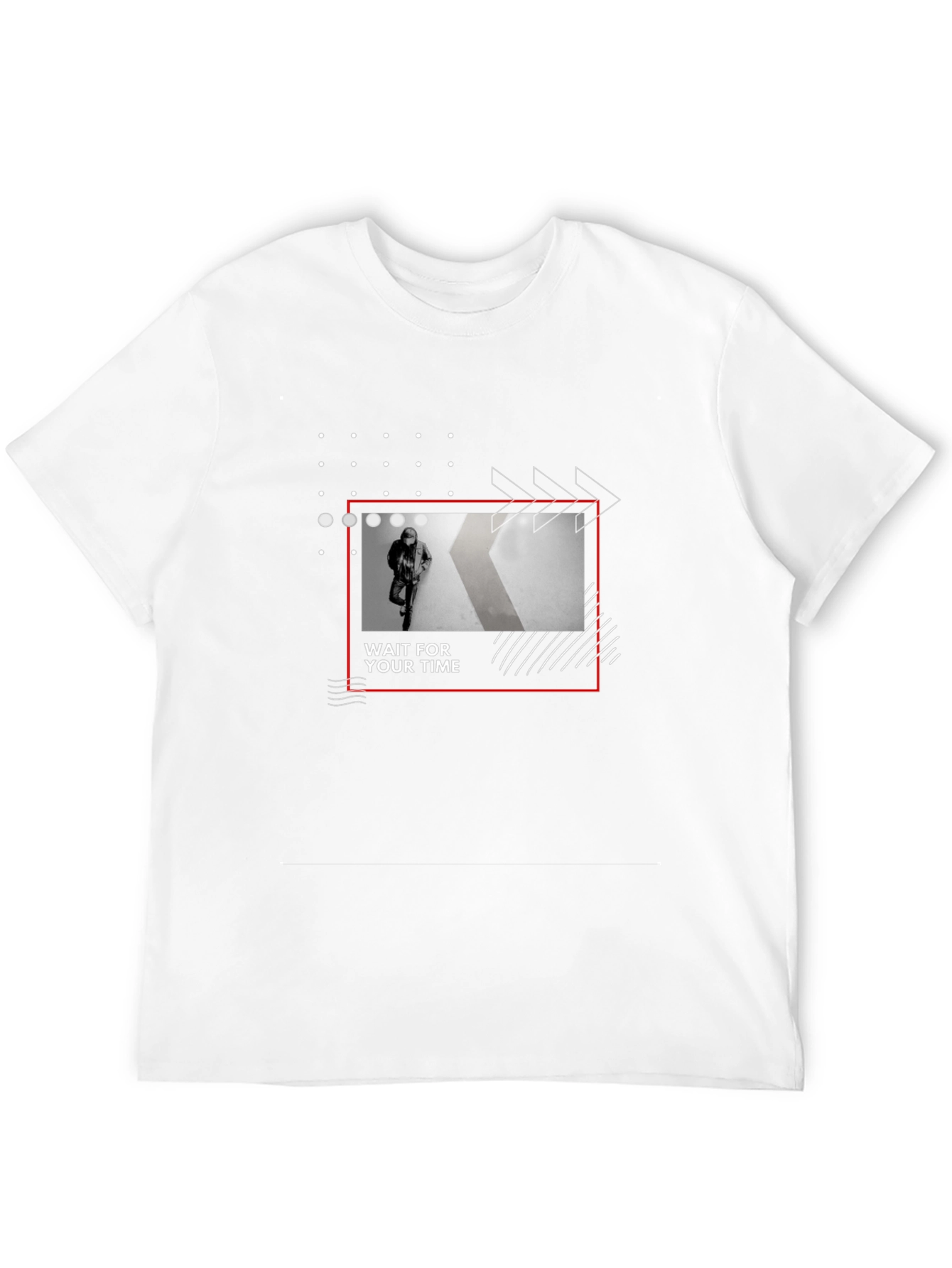 Trendy Wait For Your Time Graphic Black T-Shirt