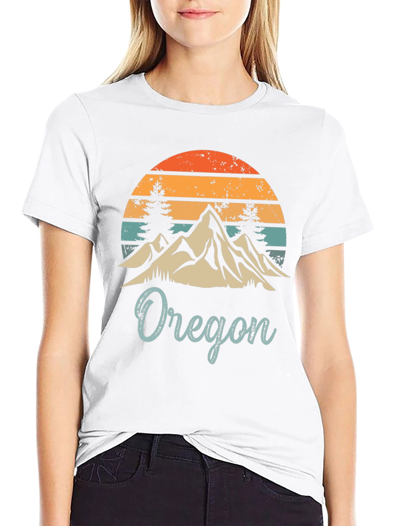 Oregon Mountain Sunset Graphic Tee