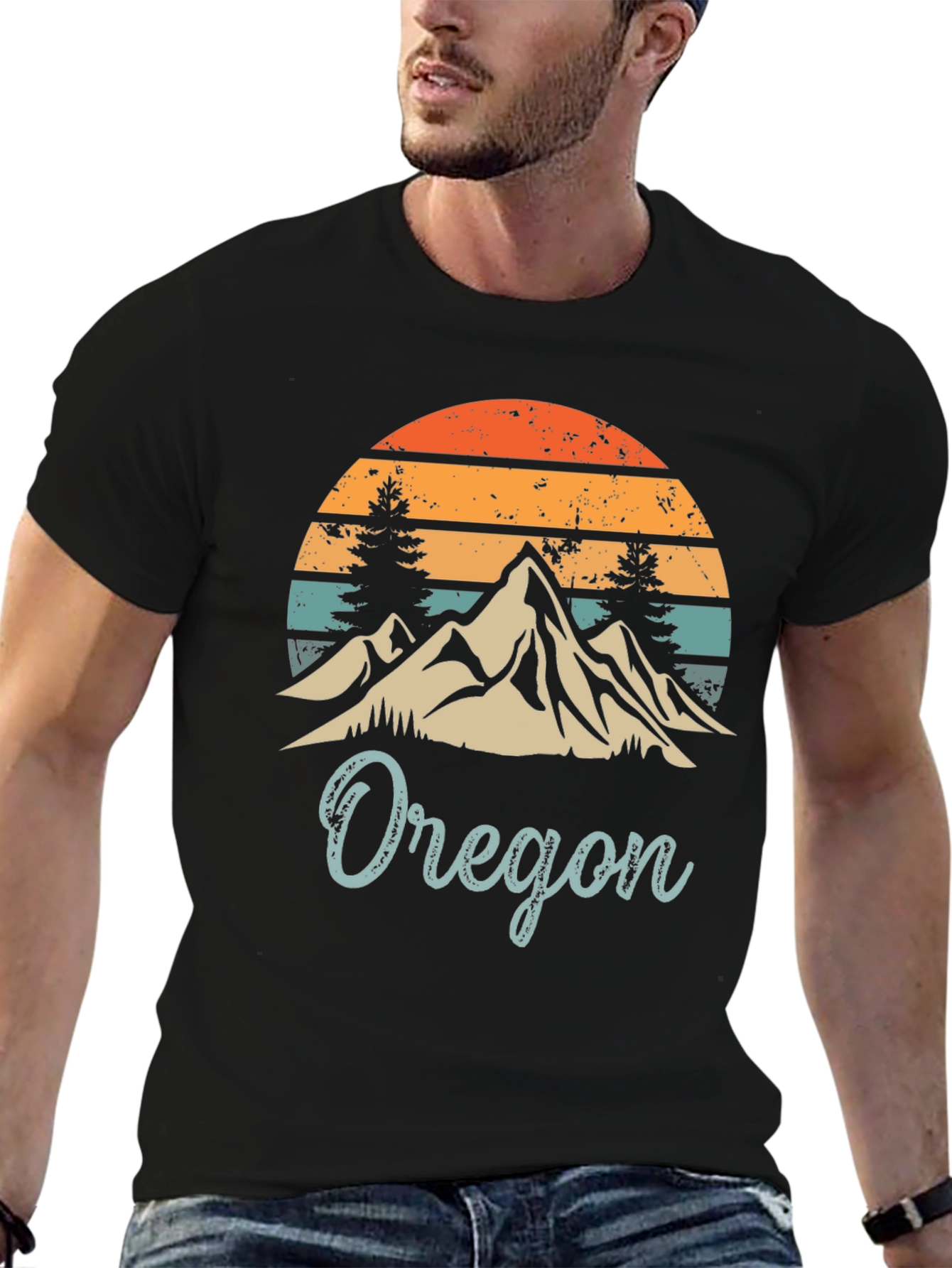 Oregon Mountain Sunset Graphic Tee
