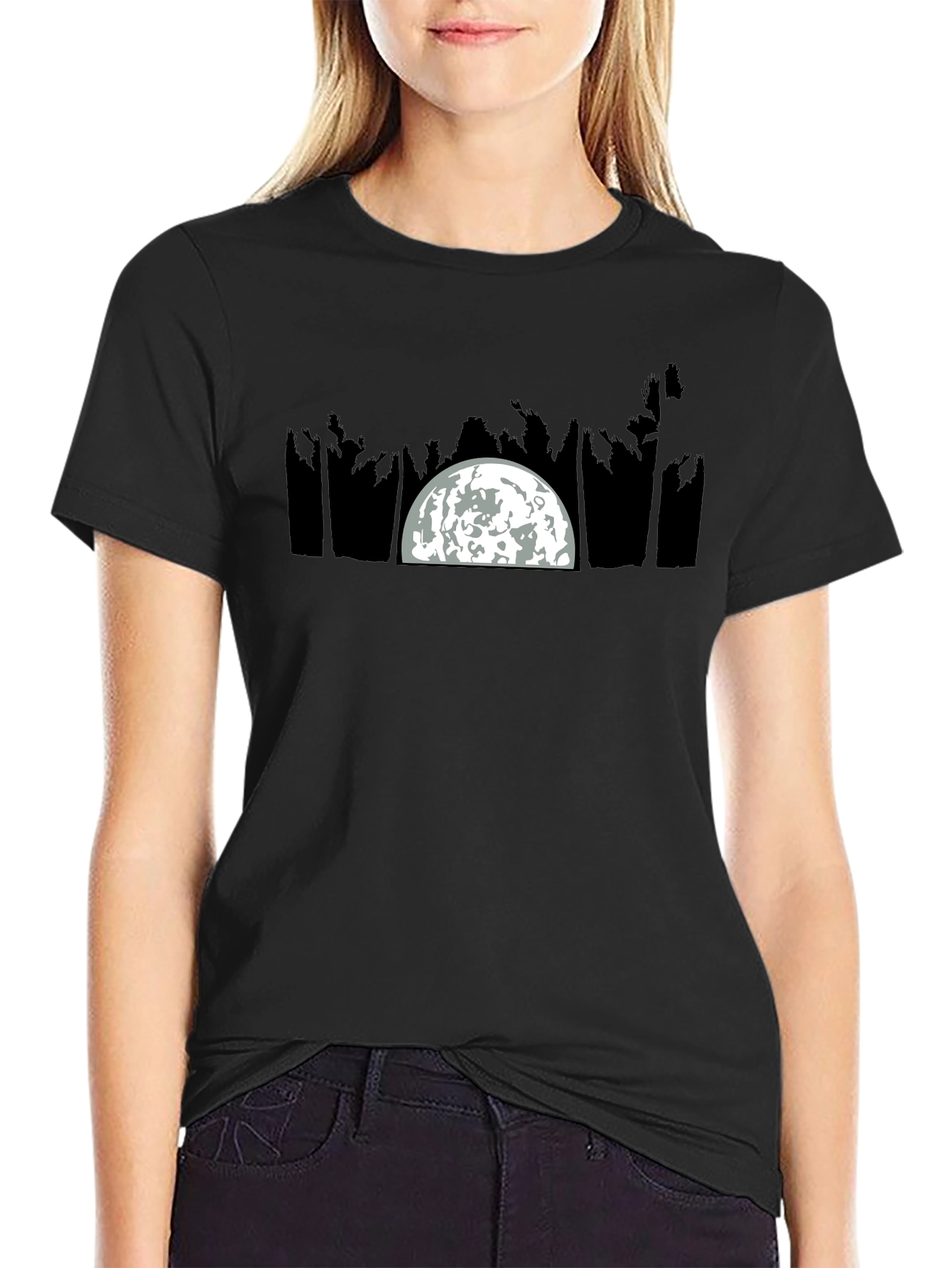 Moonlit Palm Tree Graphic Tee
