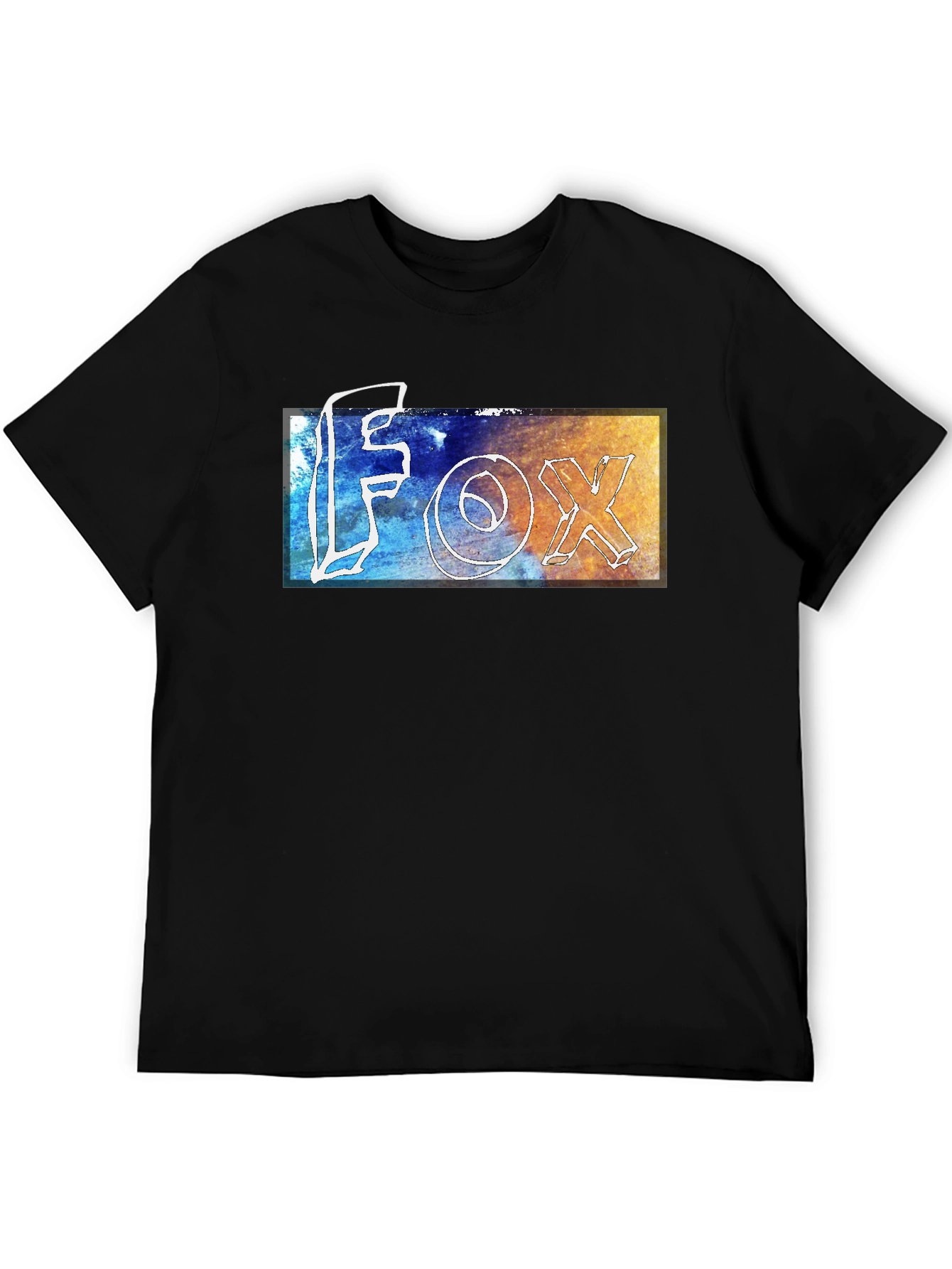 Modern FOX Graphic Tee - Stylish Mens Black T-Shirt