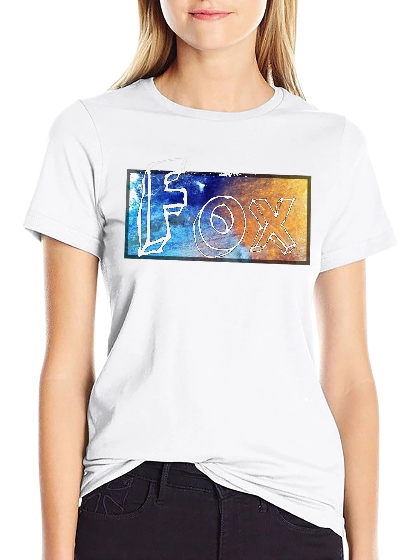 Modern FOX Graphic Tee - Stylish Mens Black T-Shirt