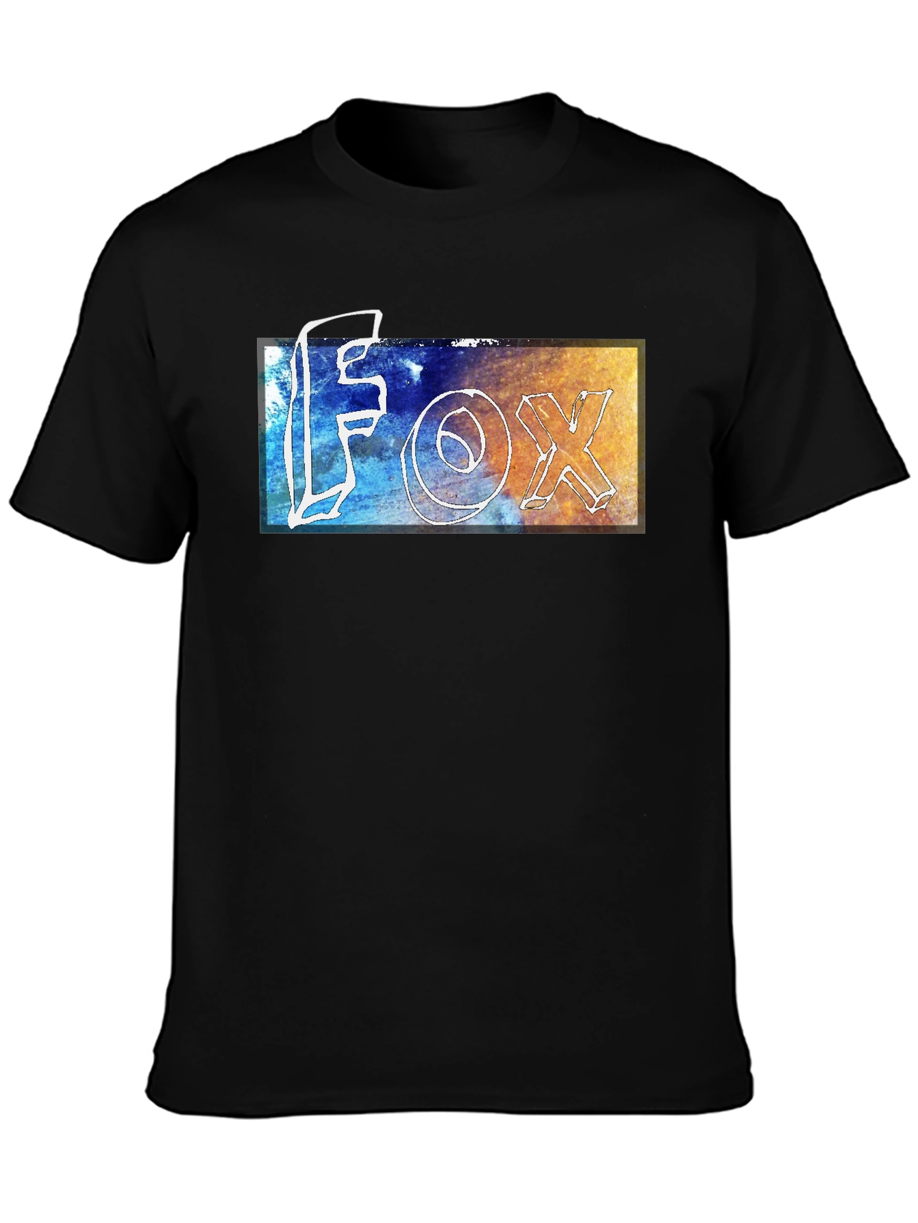 Modern FOX Graphic Tee - Stylish Mens Black T-Shirt