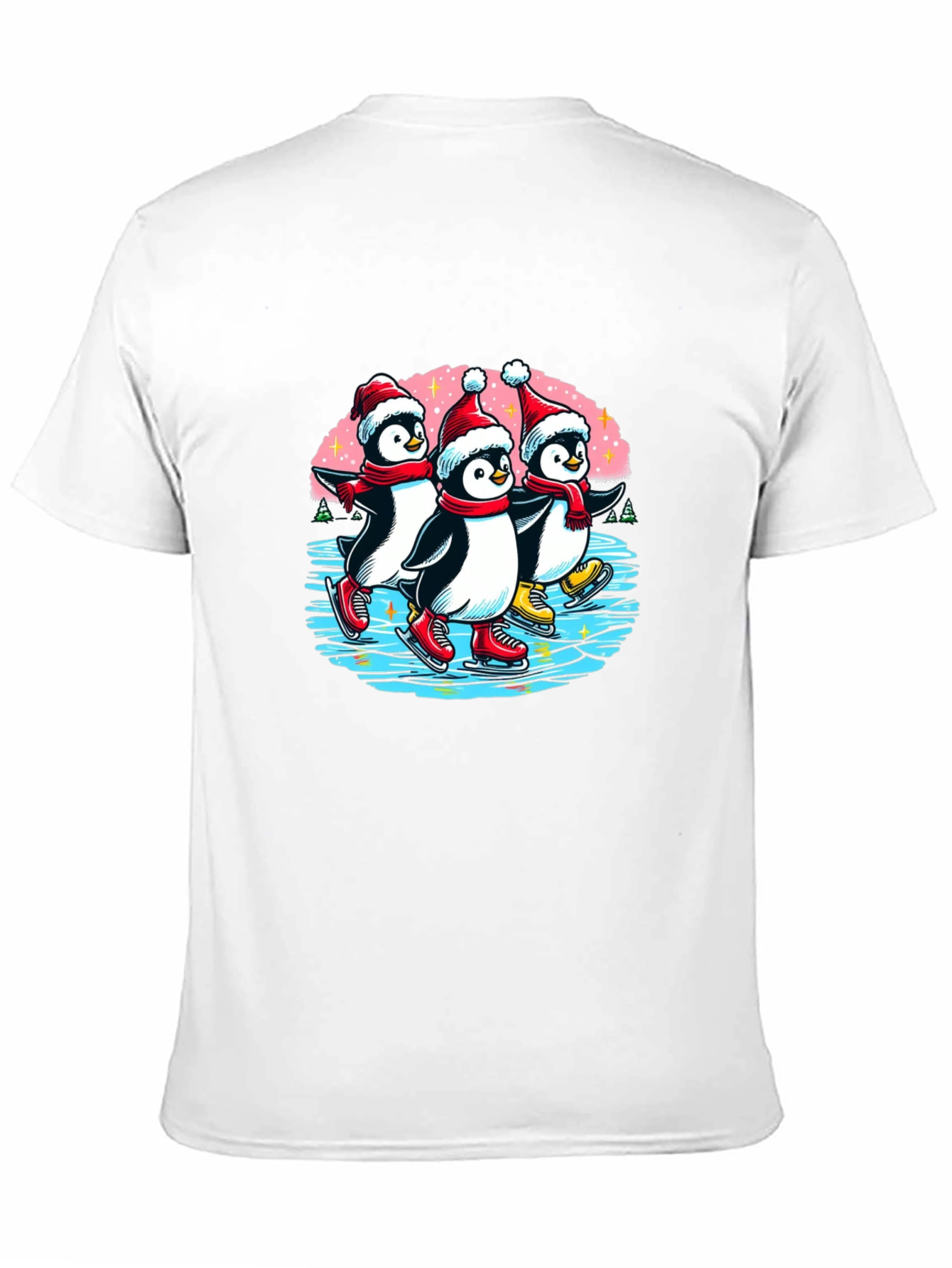 Penguin Ice Skating Holiday T-Shirt