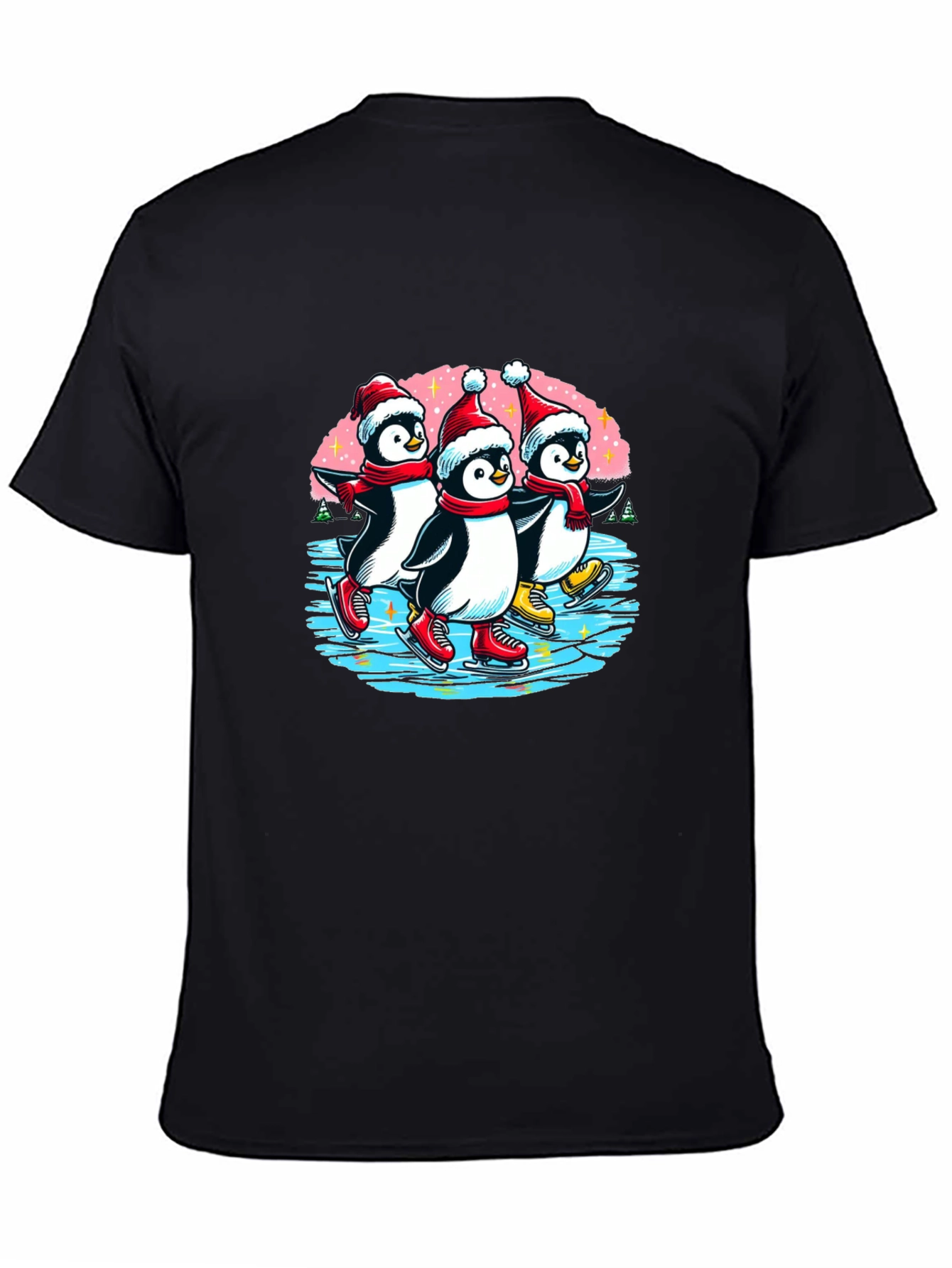 Penguin Ice Skating Holiday T-Shirt