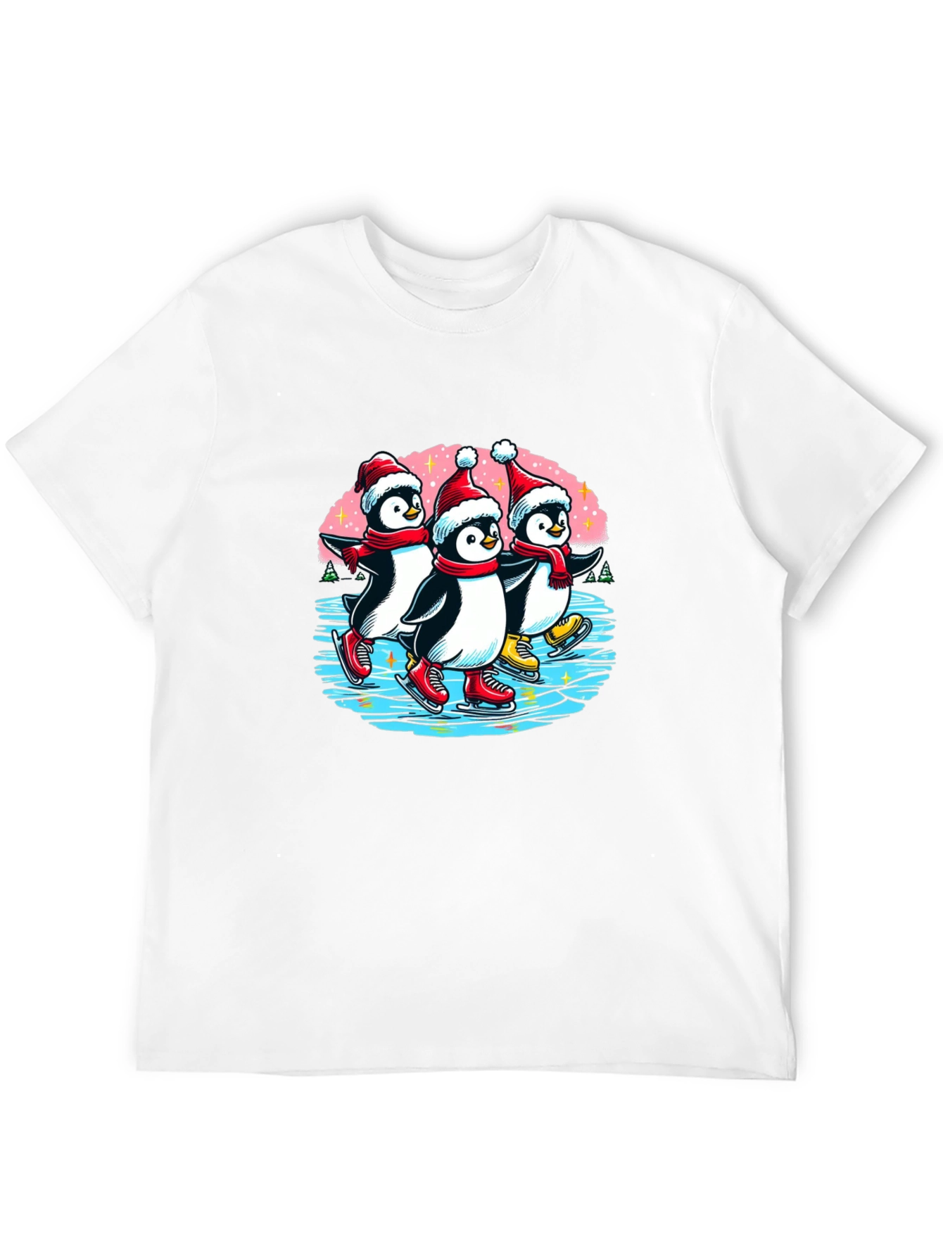 Penguin Ice Skating Holiday T-Shirt