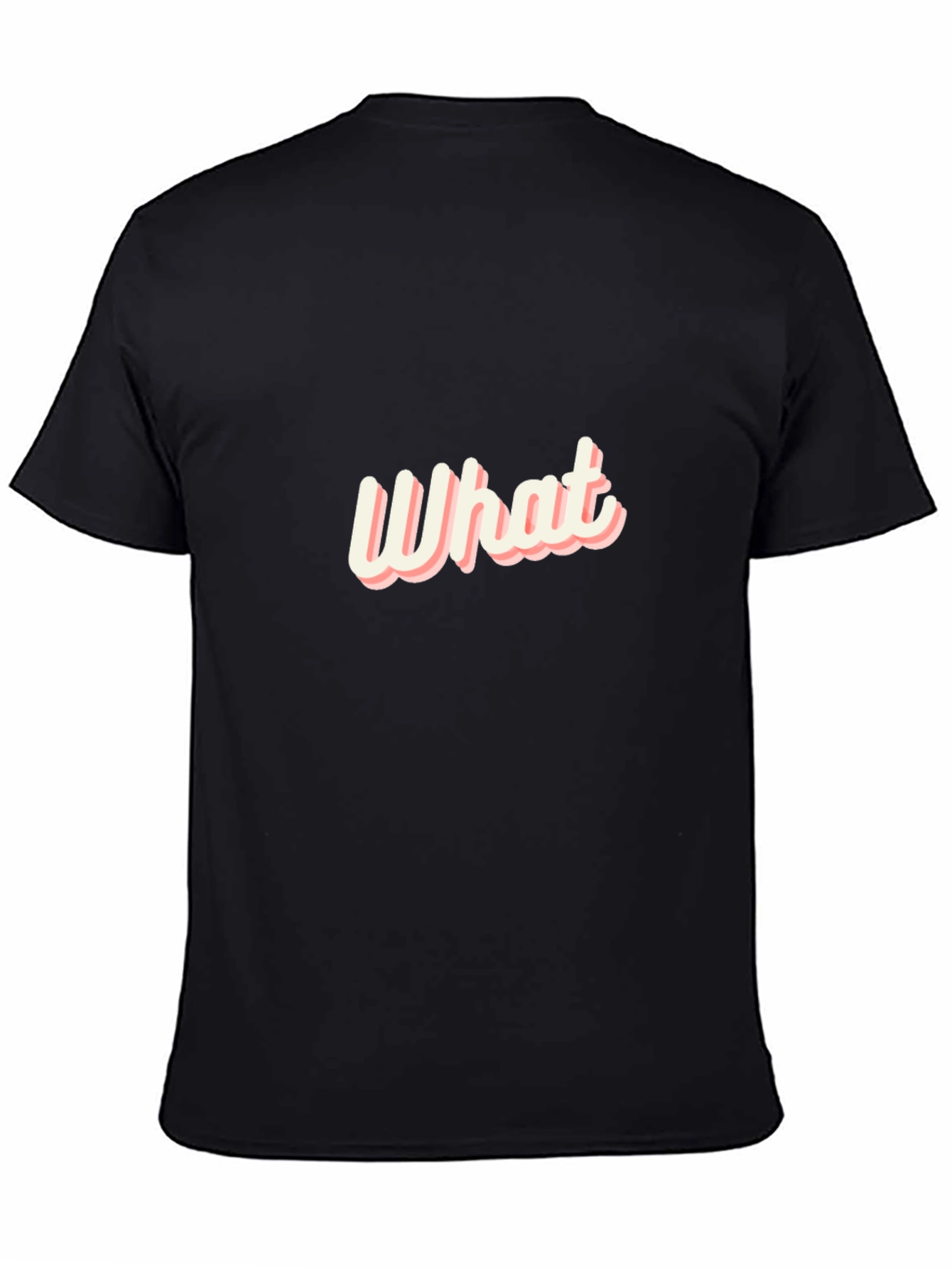 What Graphic Print Mens Black T-Shirt