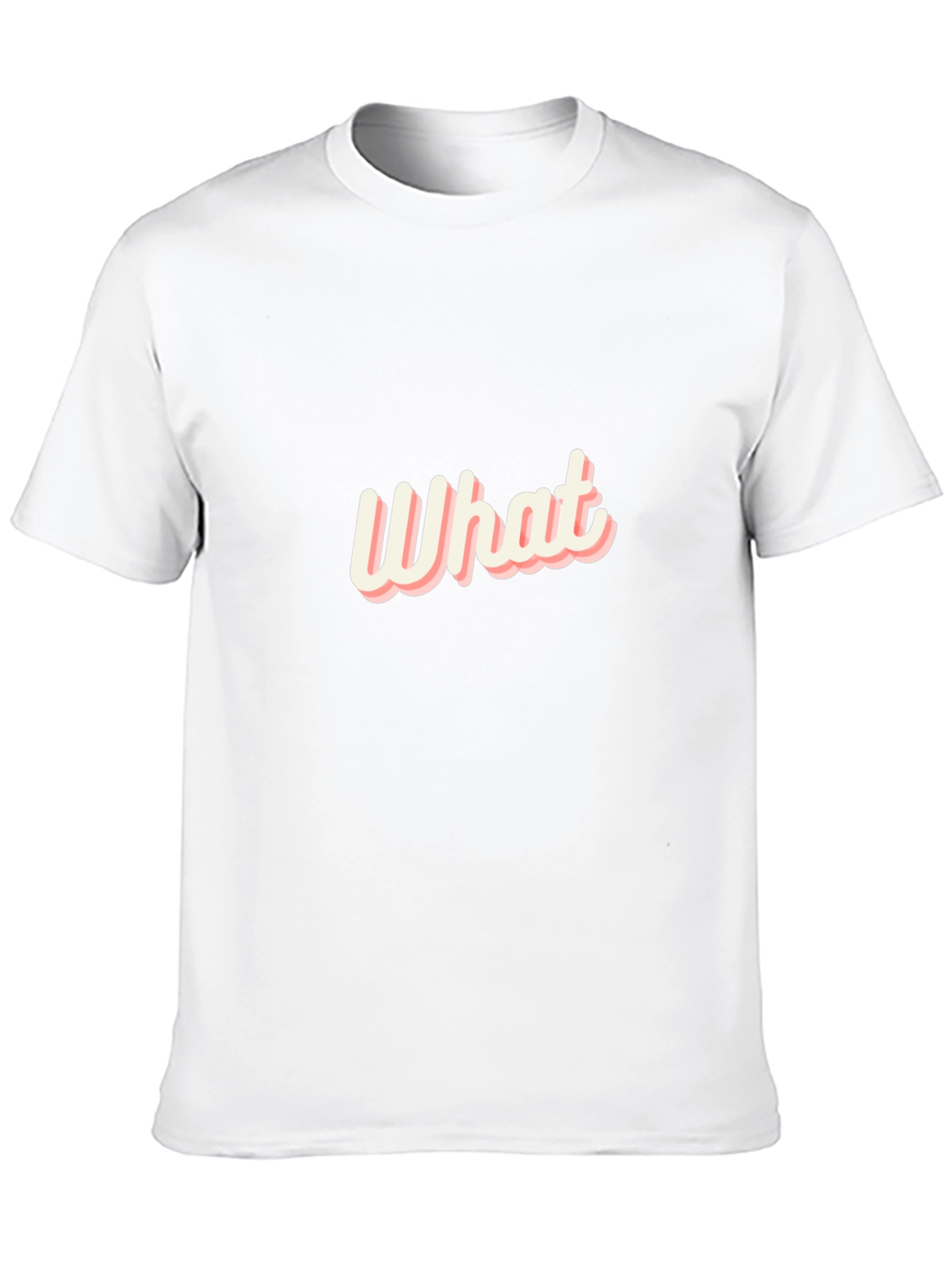 What Graphic Print Mens Black T-Shirt