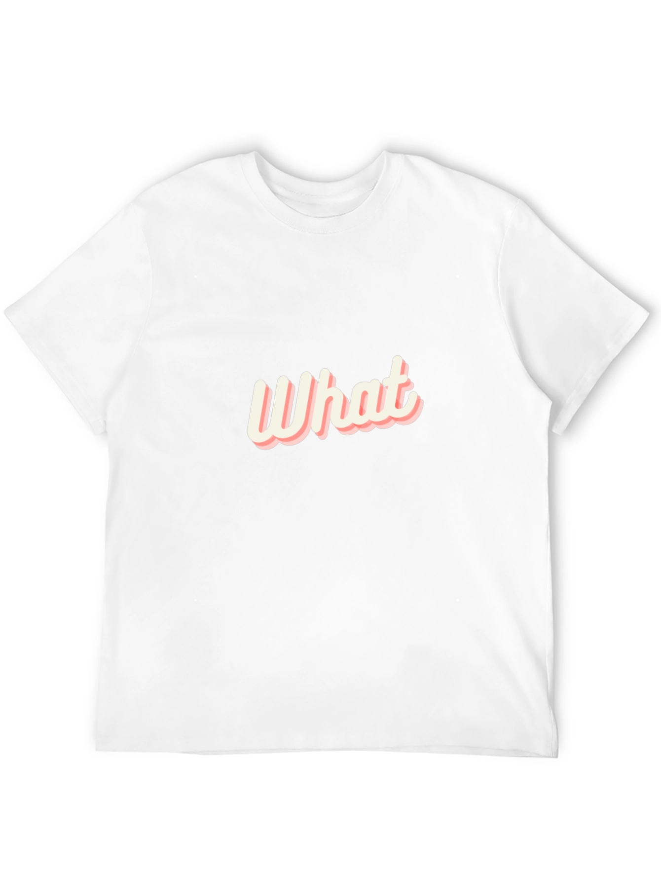 What Graphic Print Mens Black T-Shirt