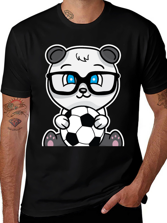 Panda Soccer T-Shirt - Black