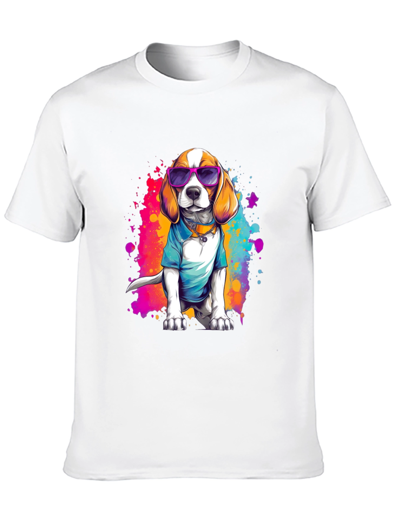 Cool Beagle Dog Graphic Black T-Shirt