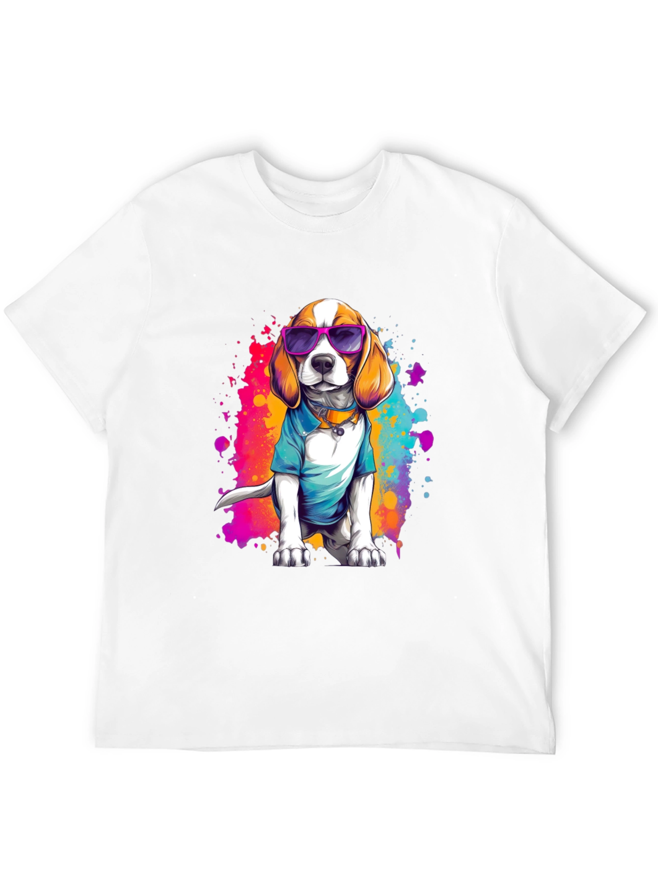 Cool Beagle Dog Graphic Black T-Shirt
