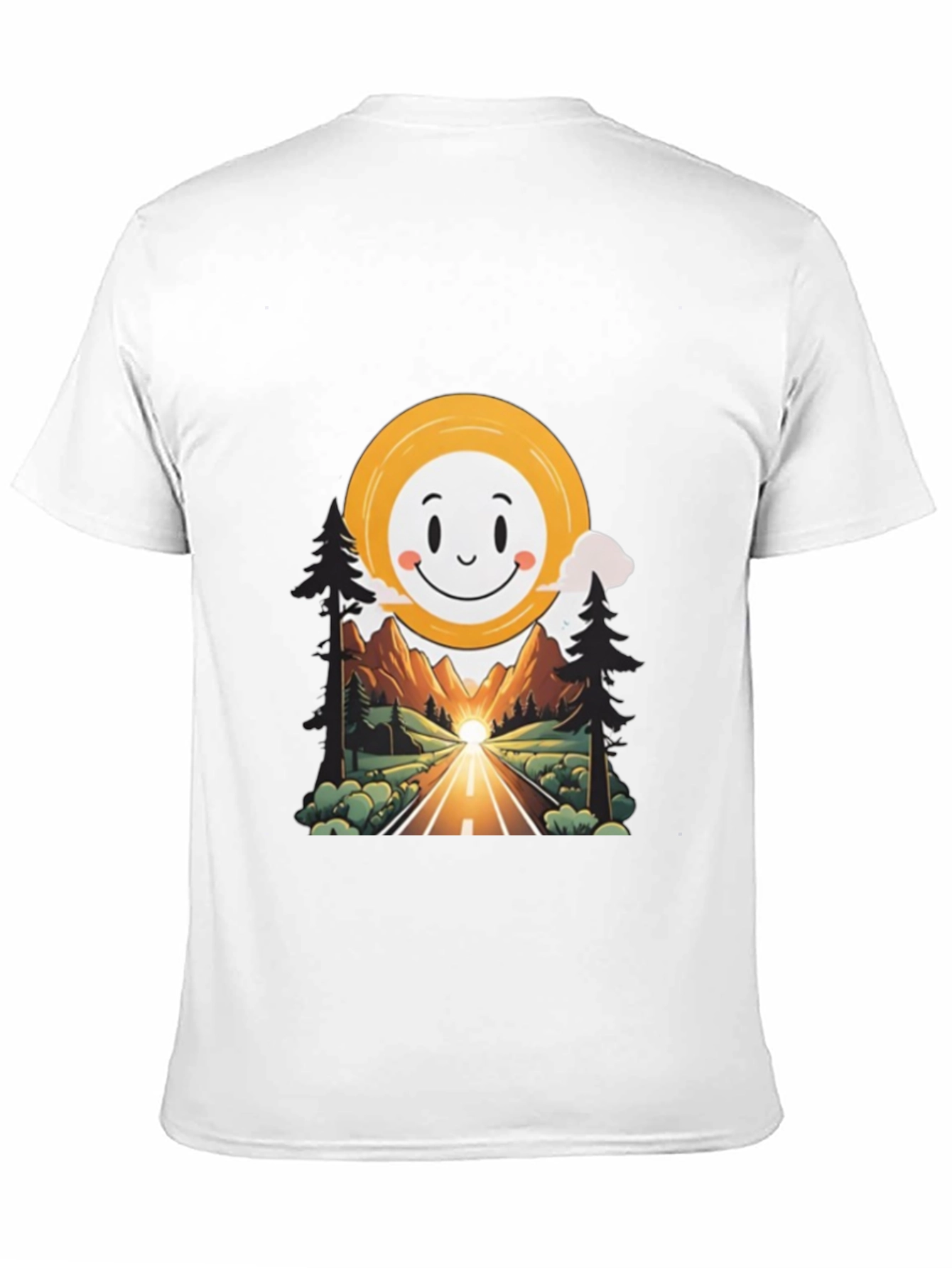 Smiley Face Road Trip Graphic T-Shirt