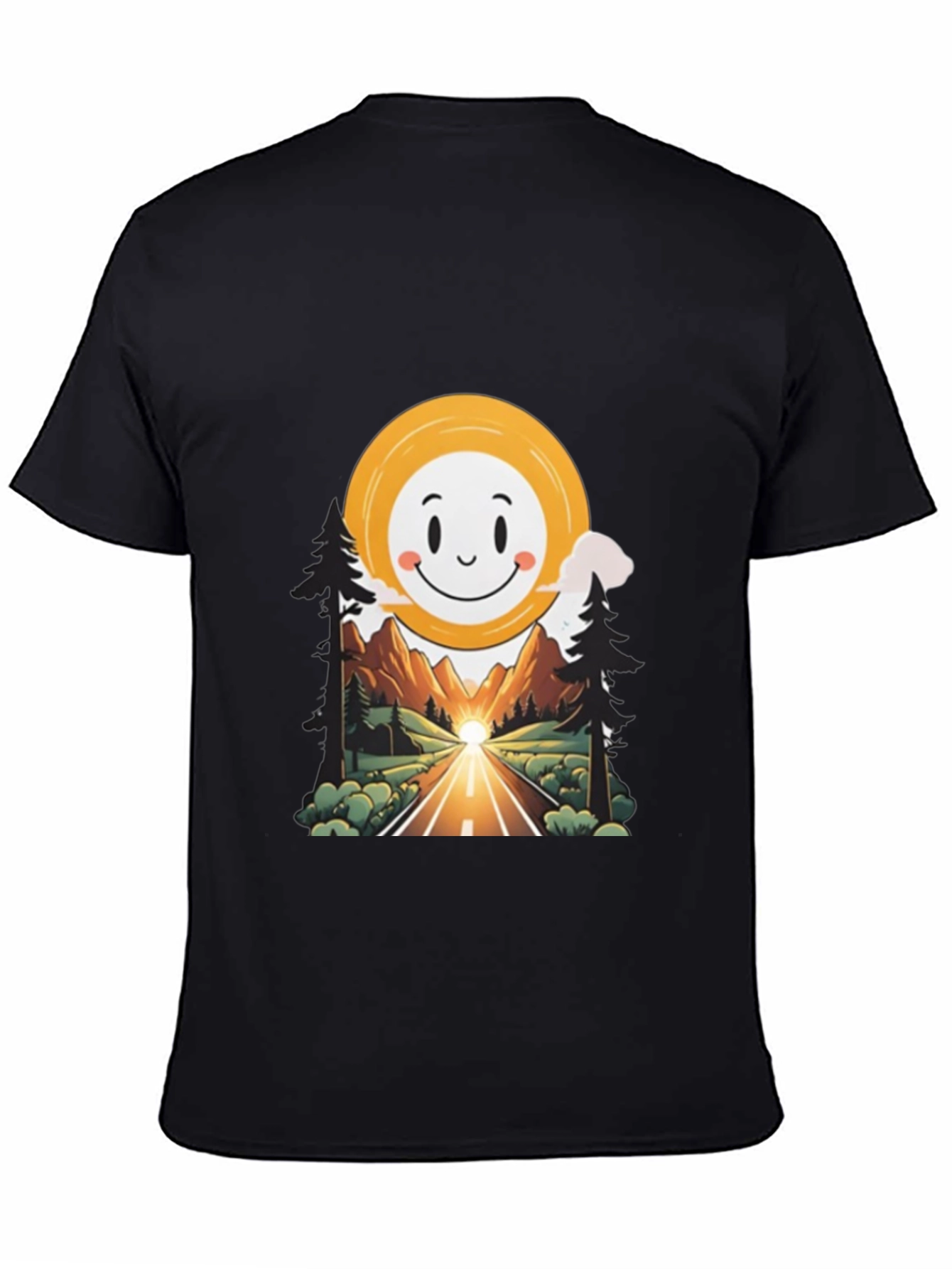 Smiley Face Road Trip Graphic T-Shirt