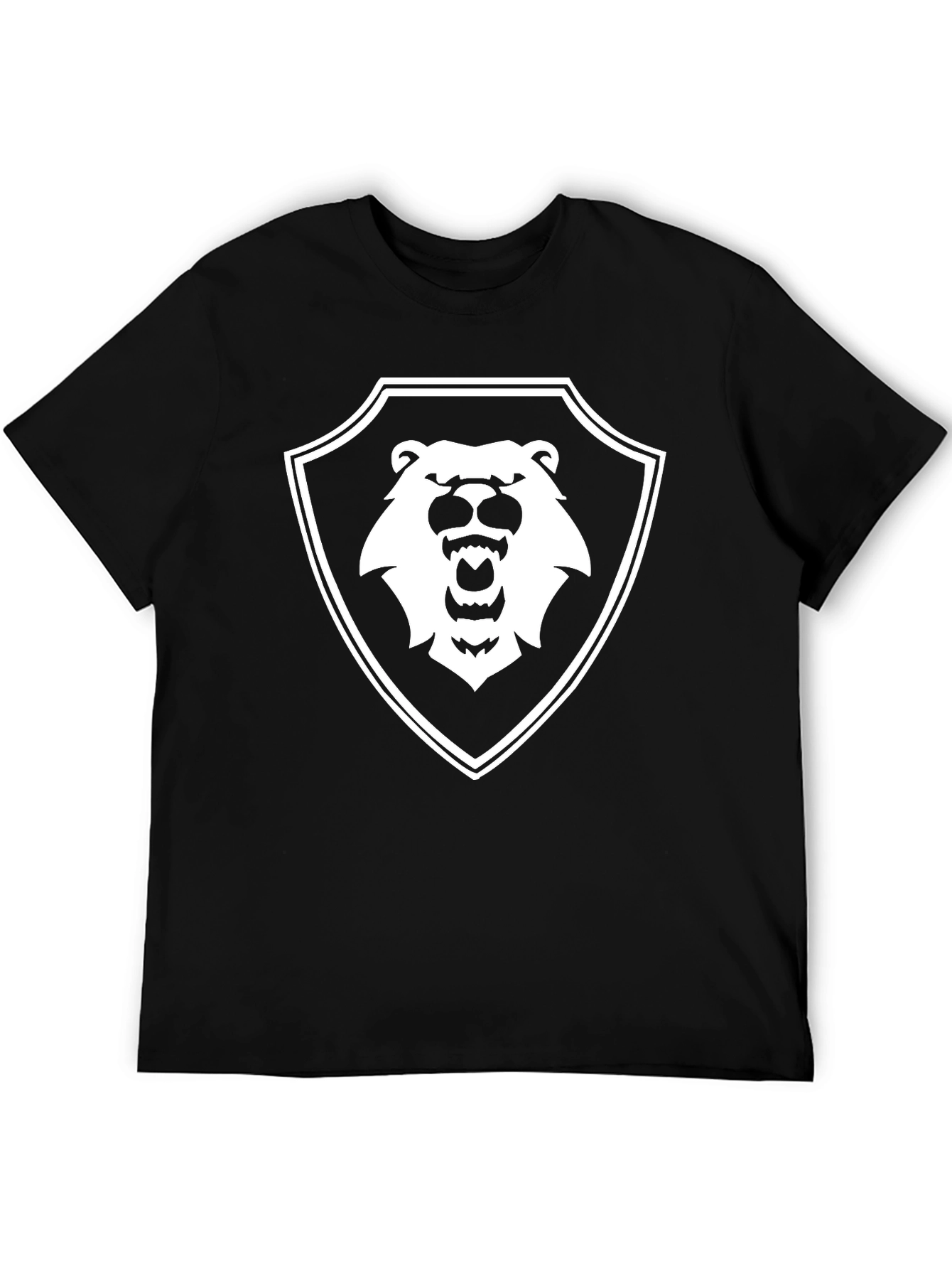 Bear Shield Graphic T-Shirt - Black