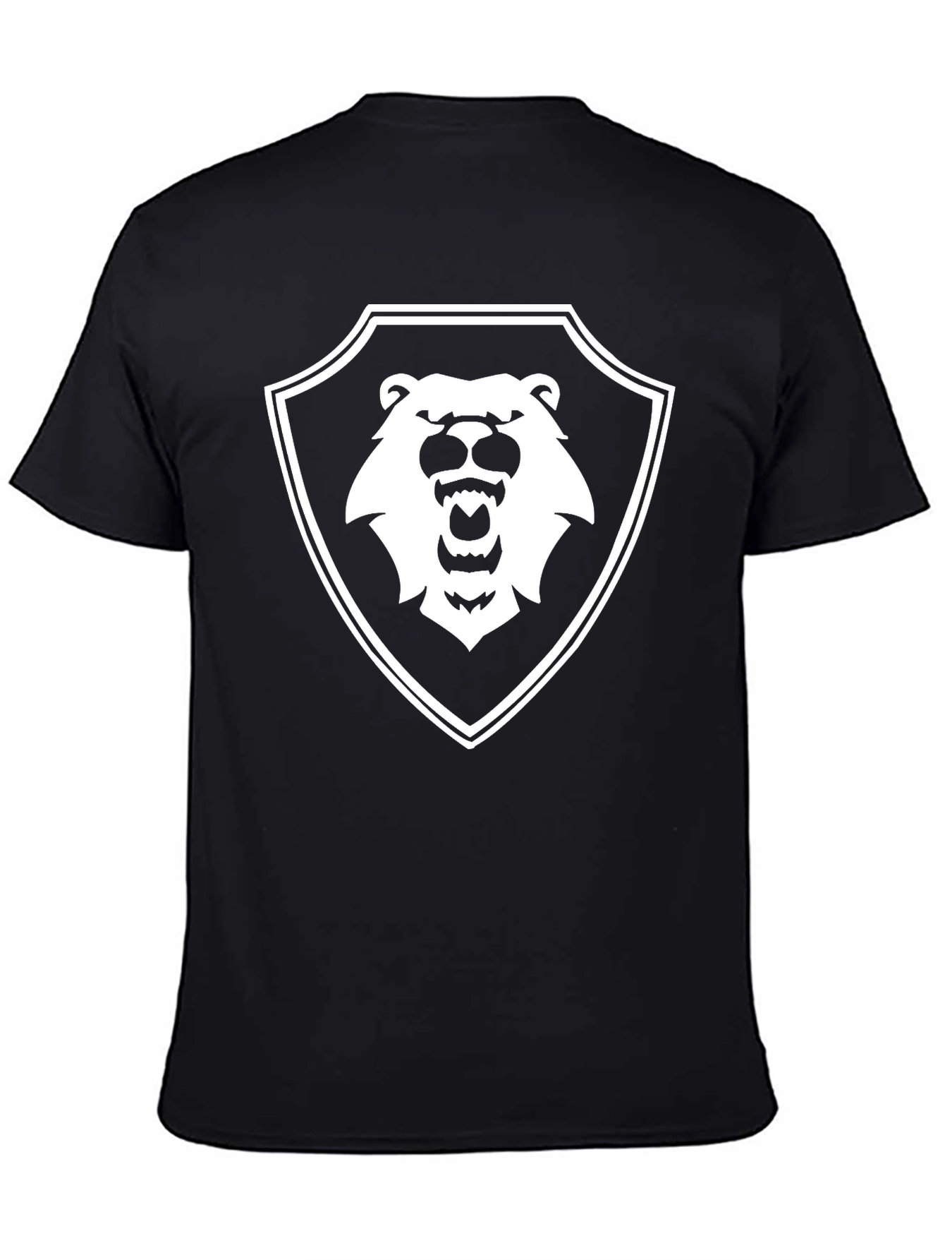 Bear Shield Graphic T-Shirt - Black