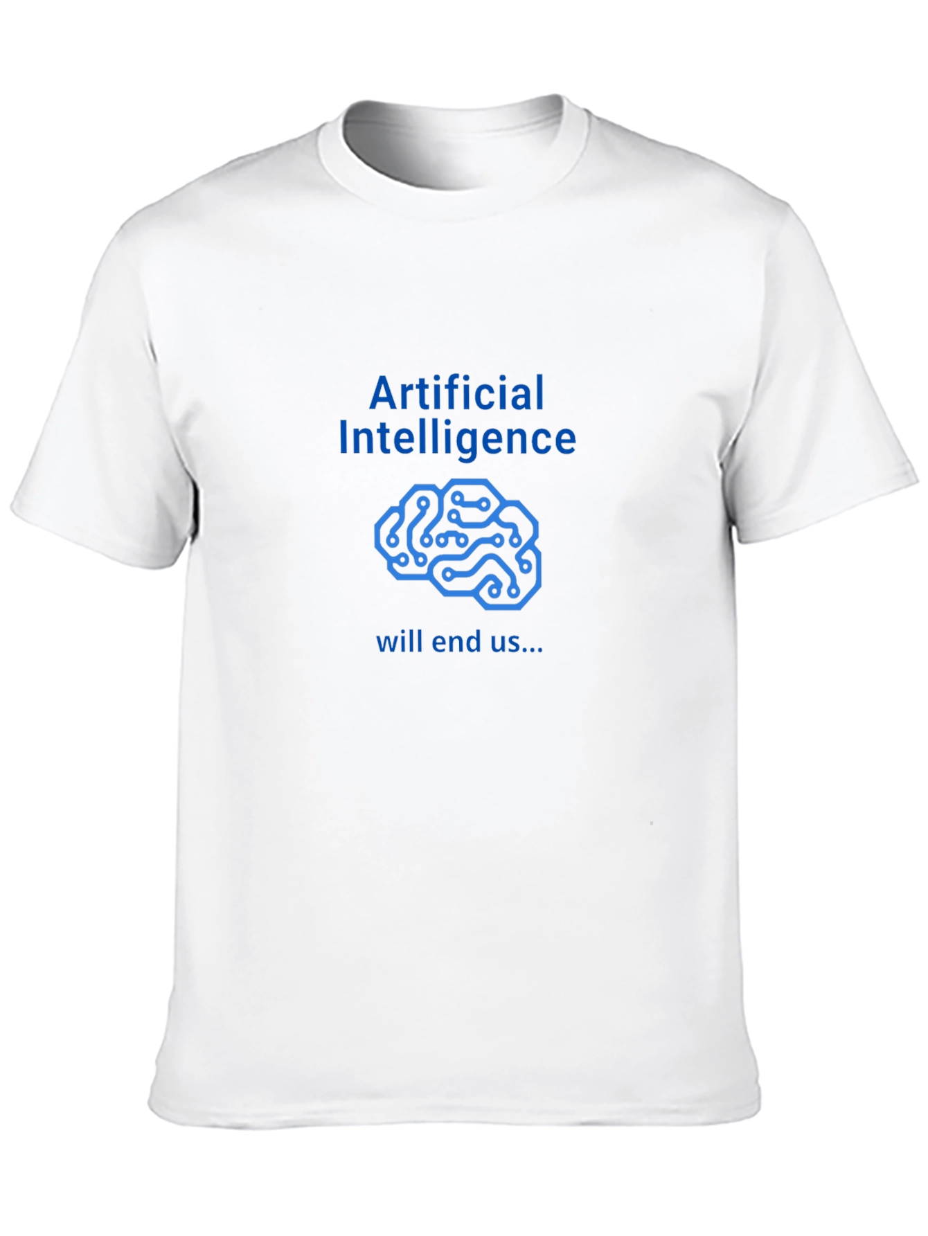 AI Will End Us Graphic Tee - Black T-Shirt