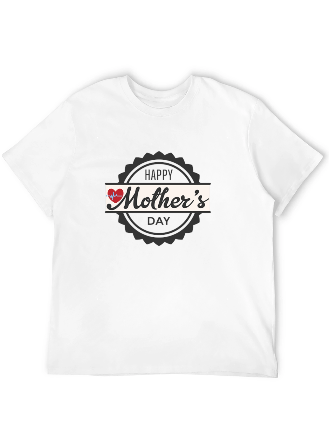 Happy Mothers Day Graphic Tee - Black