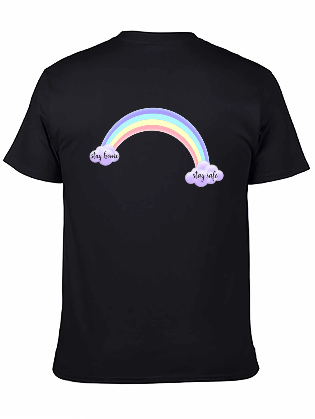 Stay Home Stay Safe Rainbow T-Shirt