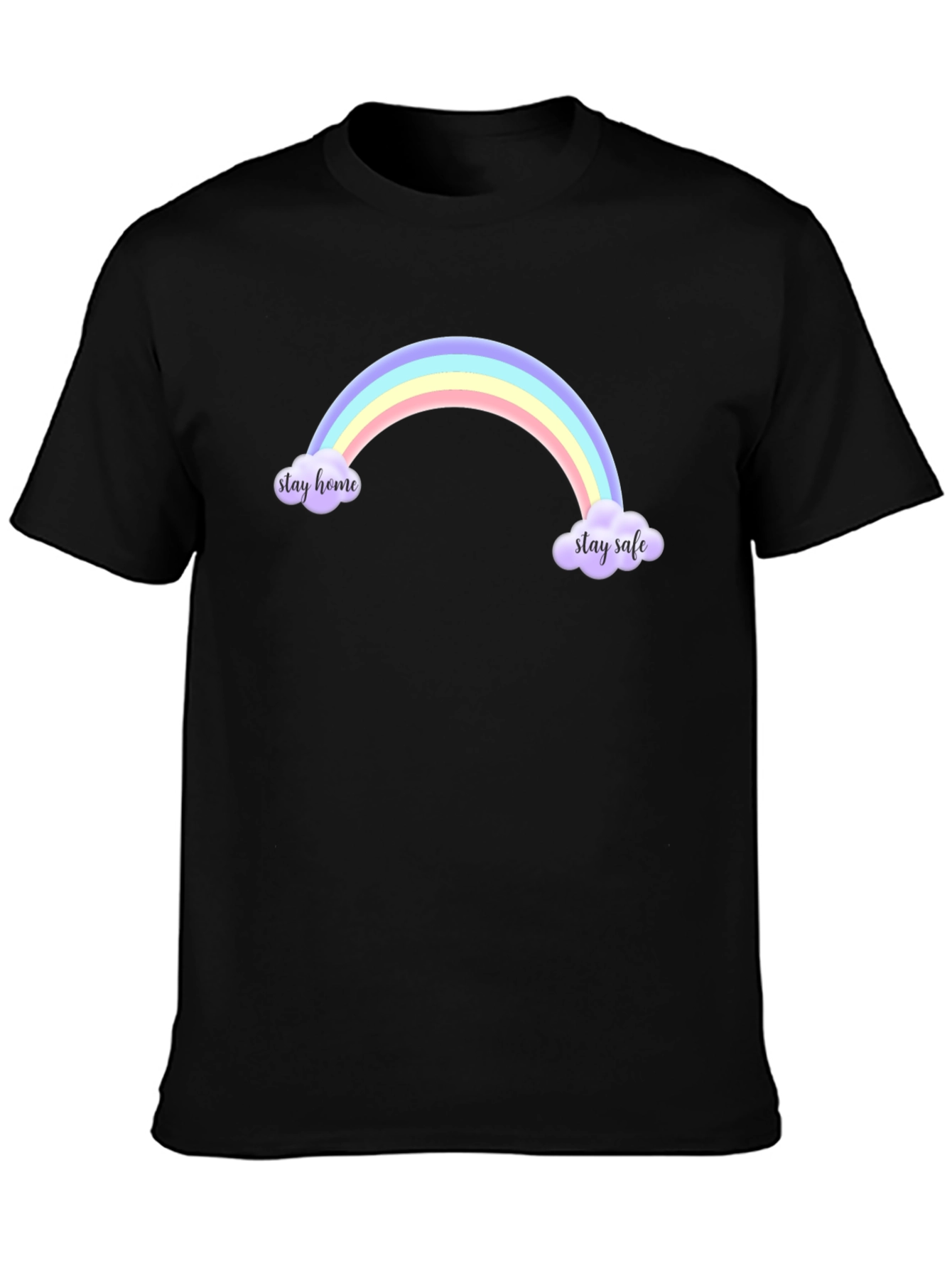 Stay Home Stay Safe Rainbow T-Shirt