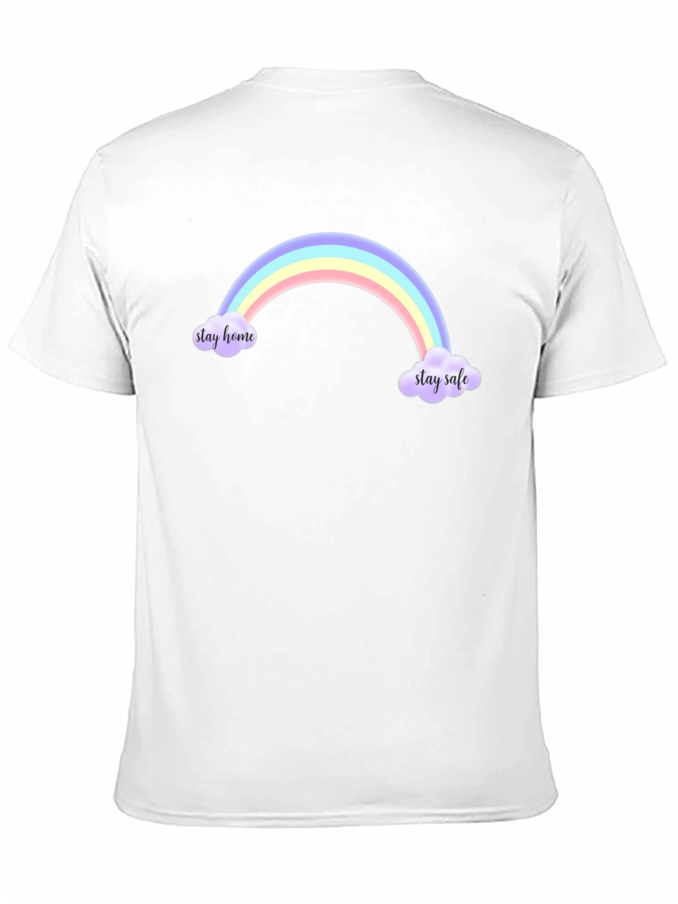 Stay Home Stay Safe Rainbow T-Shirt