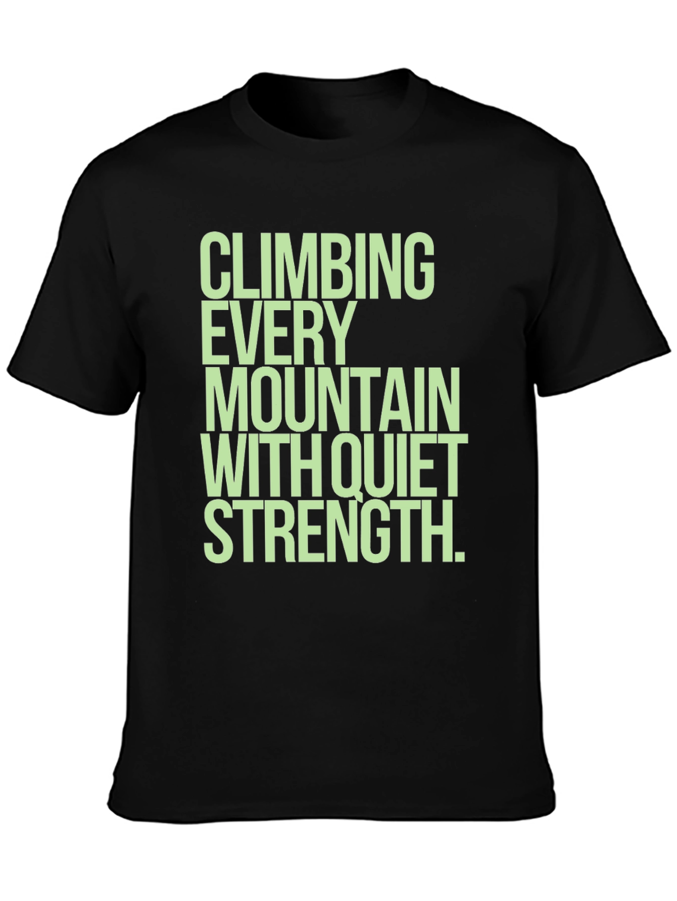 Climbing Mountain Graphic Tee - Quiet Strength Black Shirt