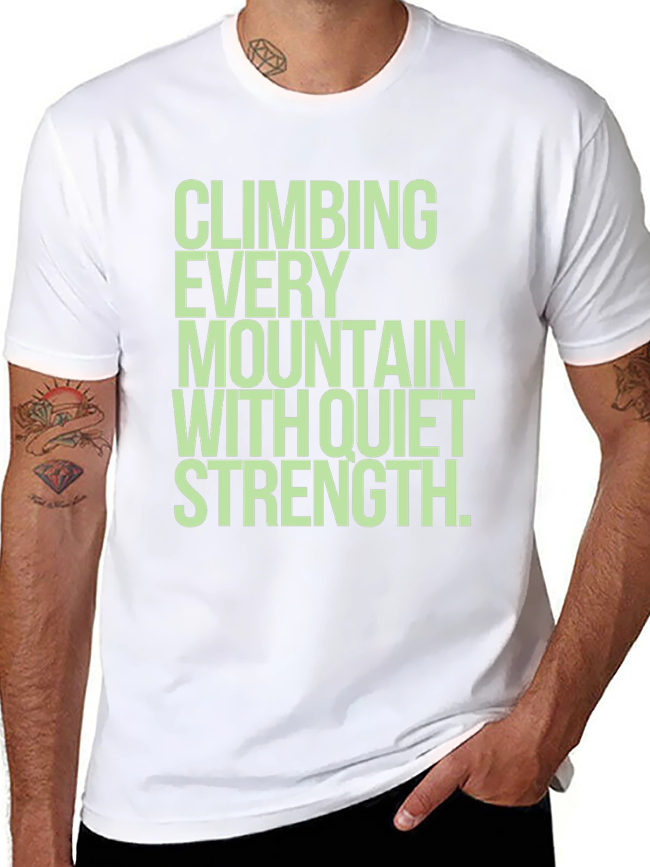 Climbing Mountain Graphic Tee - Quiet Strength Black Shirt