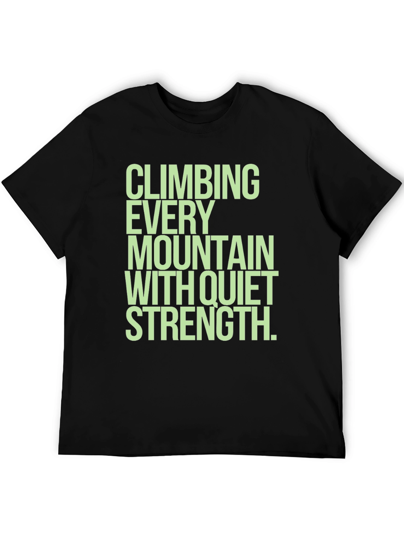 Climbing Mountain Graphic Tee - Quiet Strength Black Shirt