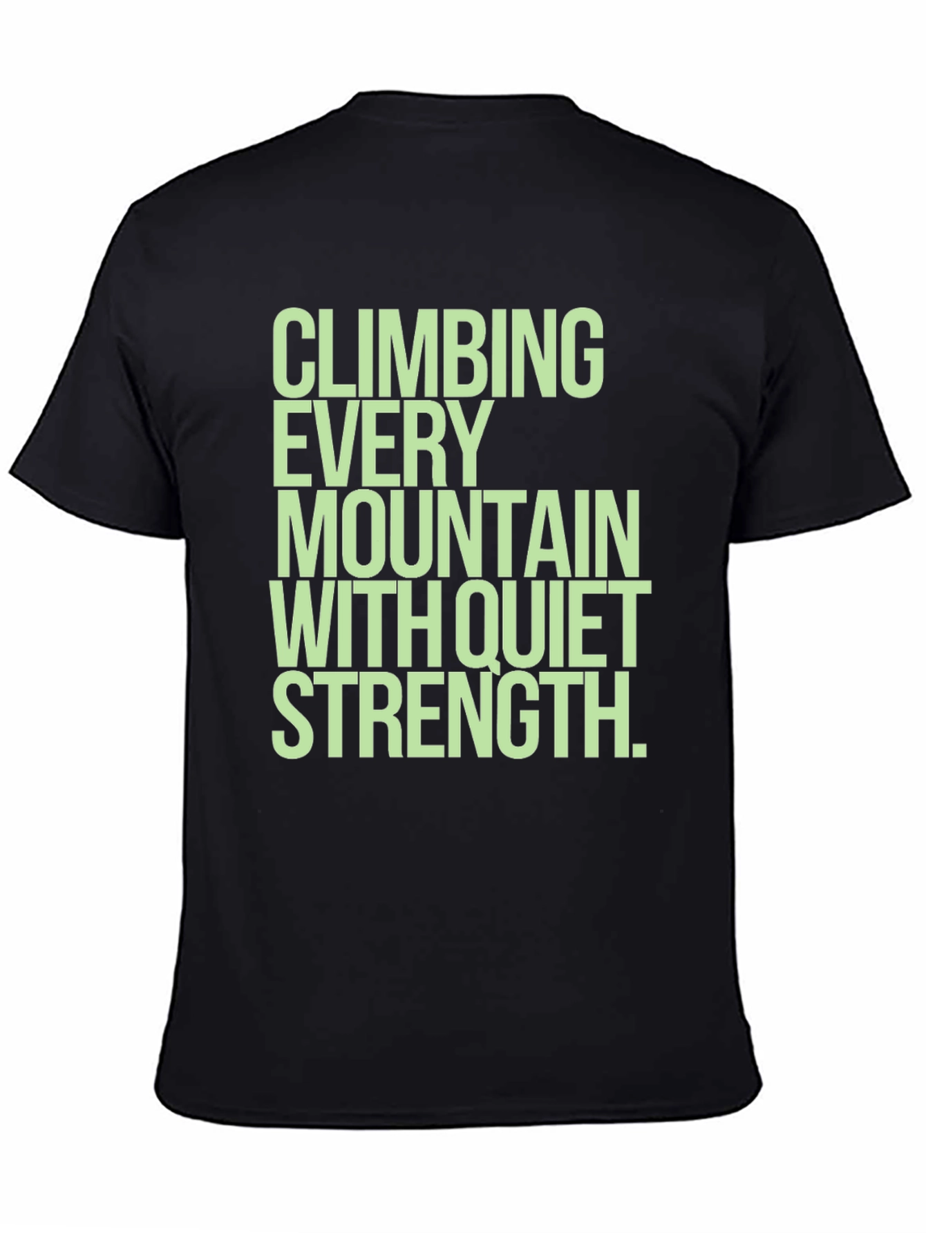 Climbing Mountain Graphic Tee - Quiet Strength Black Shirt