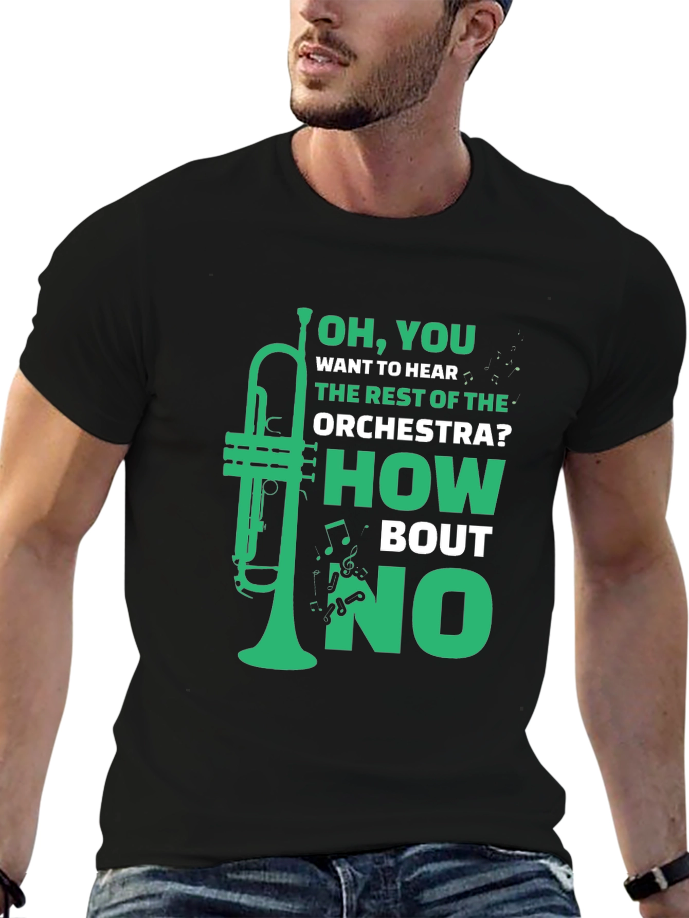 Humorous Trumpet Player T-Shirt - How Bout No