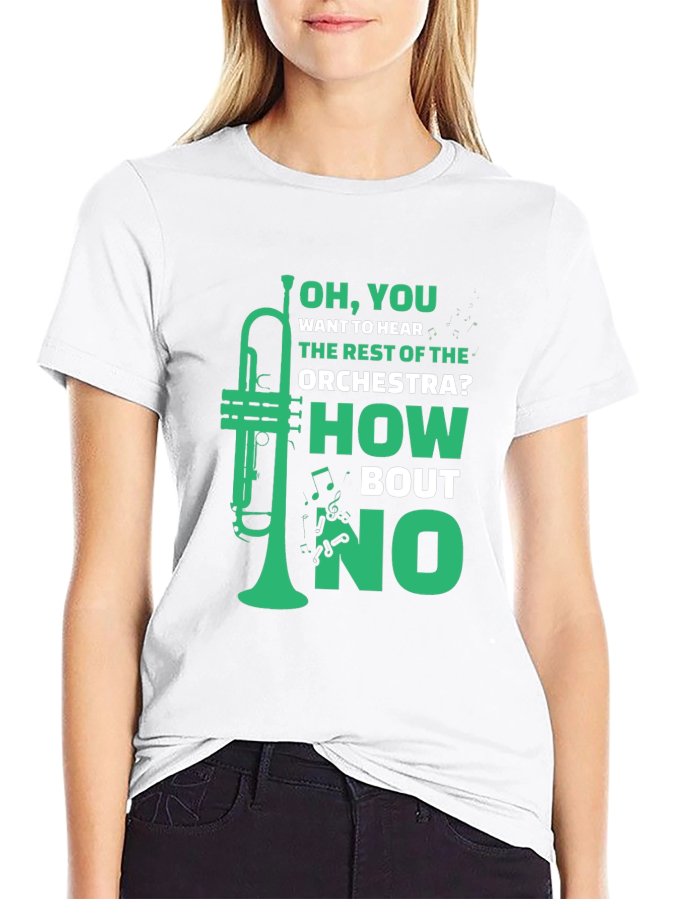 Humorous Trumpet Player T-Shirt - How Bout No